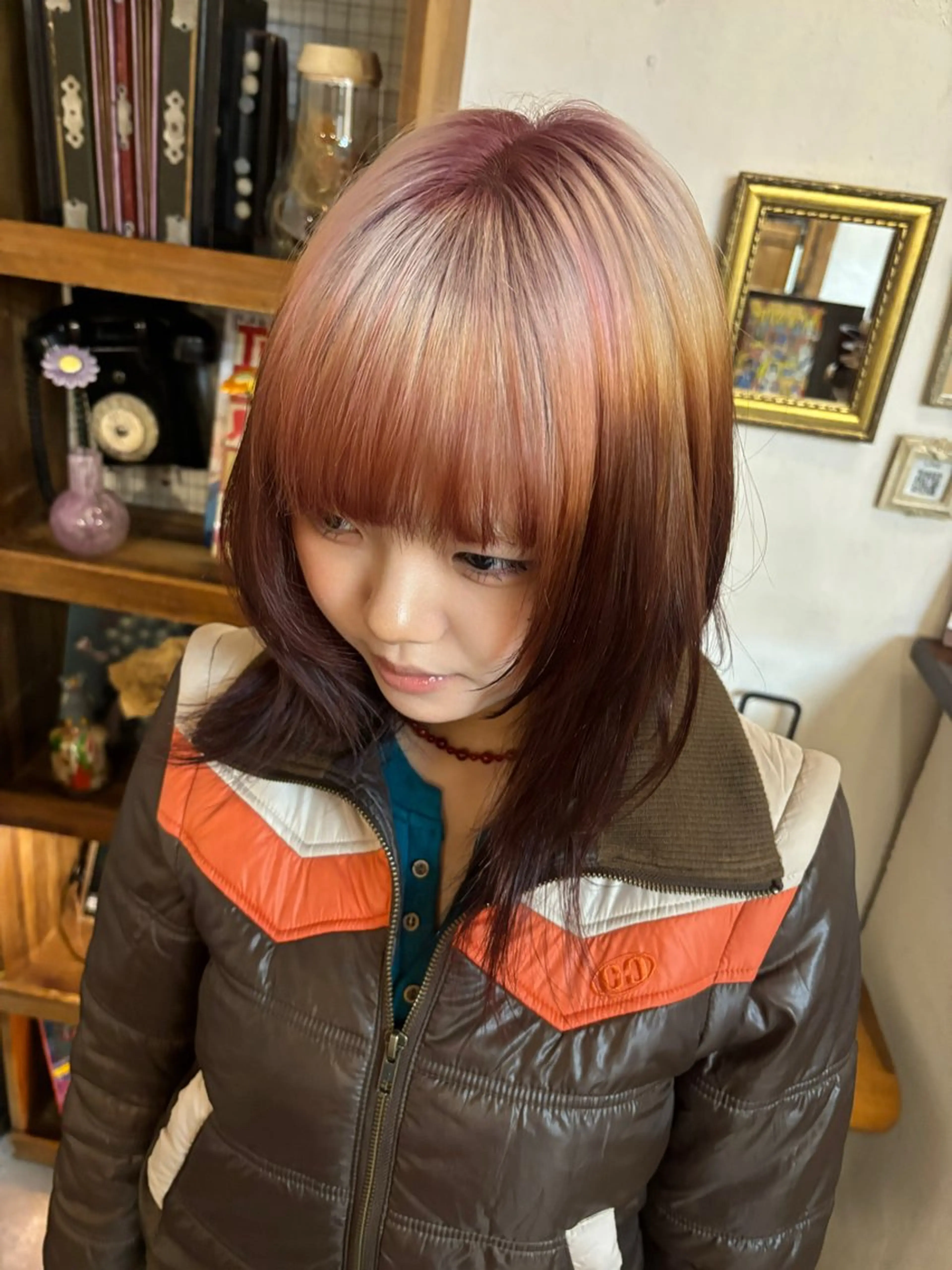 ミディアム ヘアカラー sea's所属・ヒラカホ/矢場町/ ブリーチ/似合わせのヘアスタイル