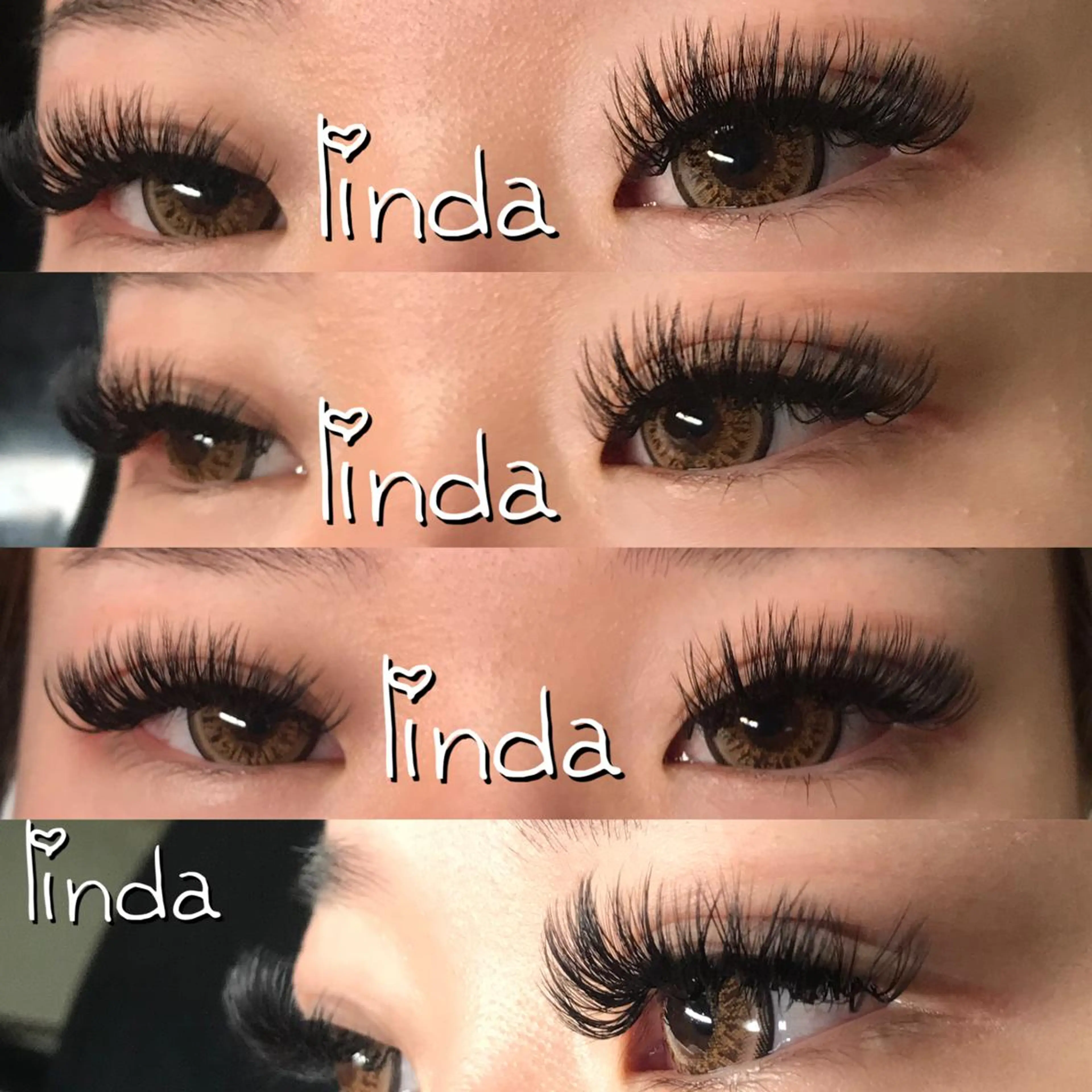 マツエク・マツパ 付け放題 Lカール ボリュームラッシュ linda lashesのマツエク・マツパデザイン