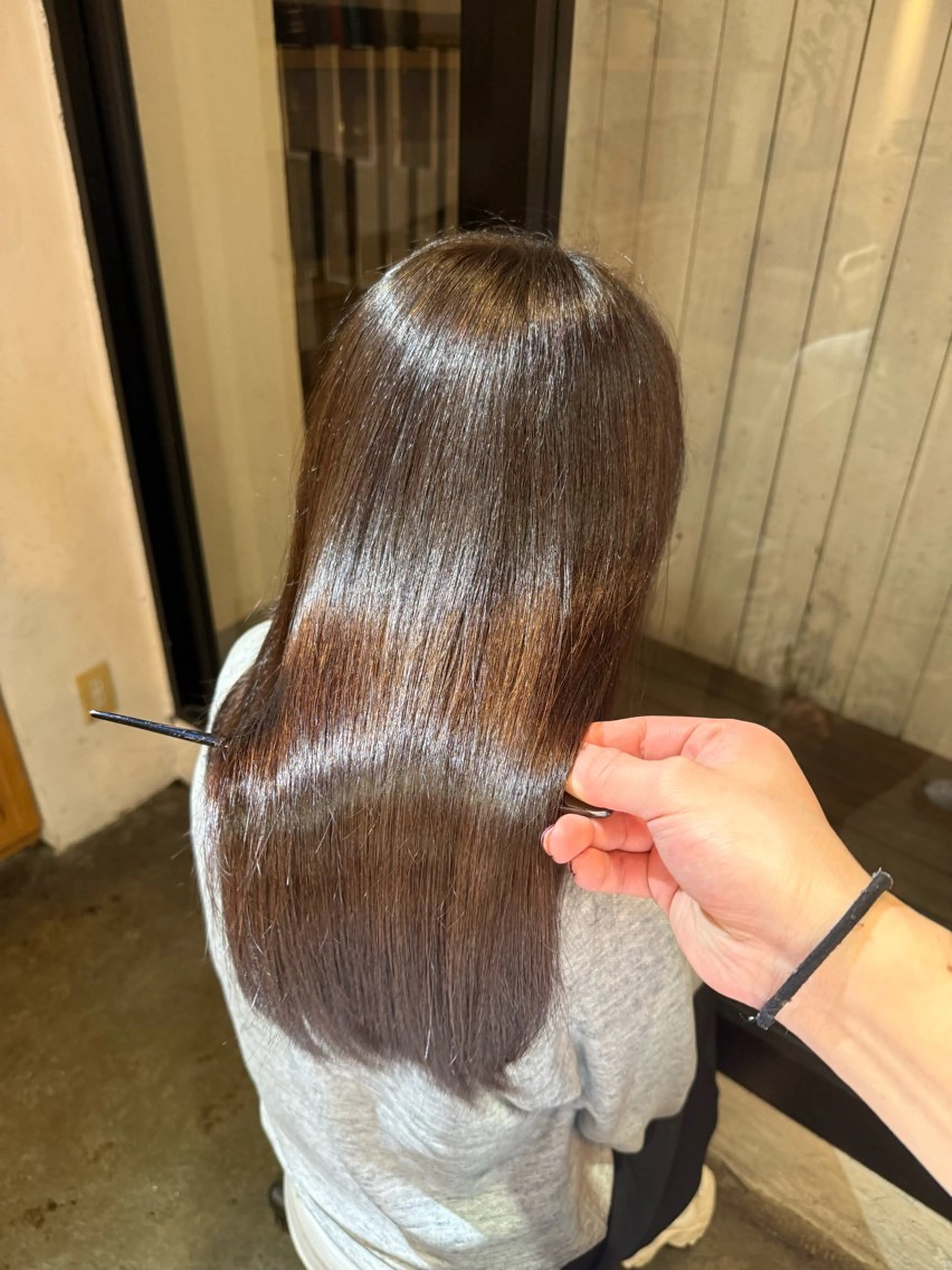 セミロング パーマ カット 縮毛矯正 トリートメント 癖毛&ダメージ改善 カット/soyaのヘアスタイル