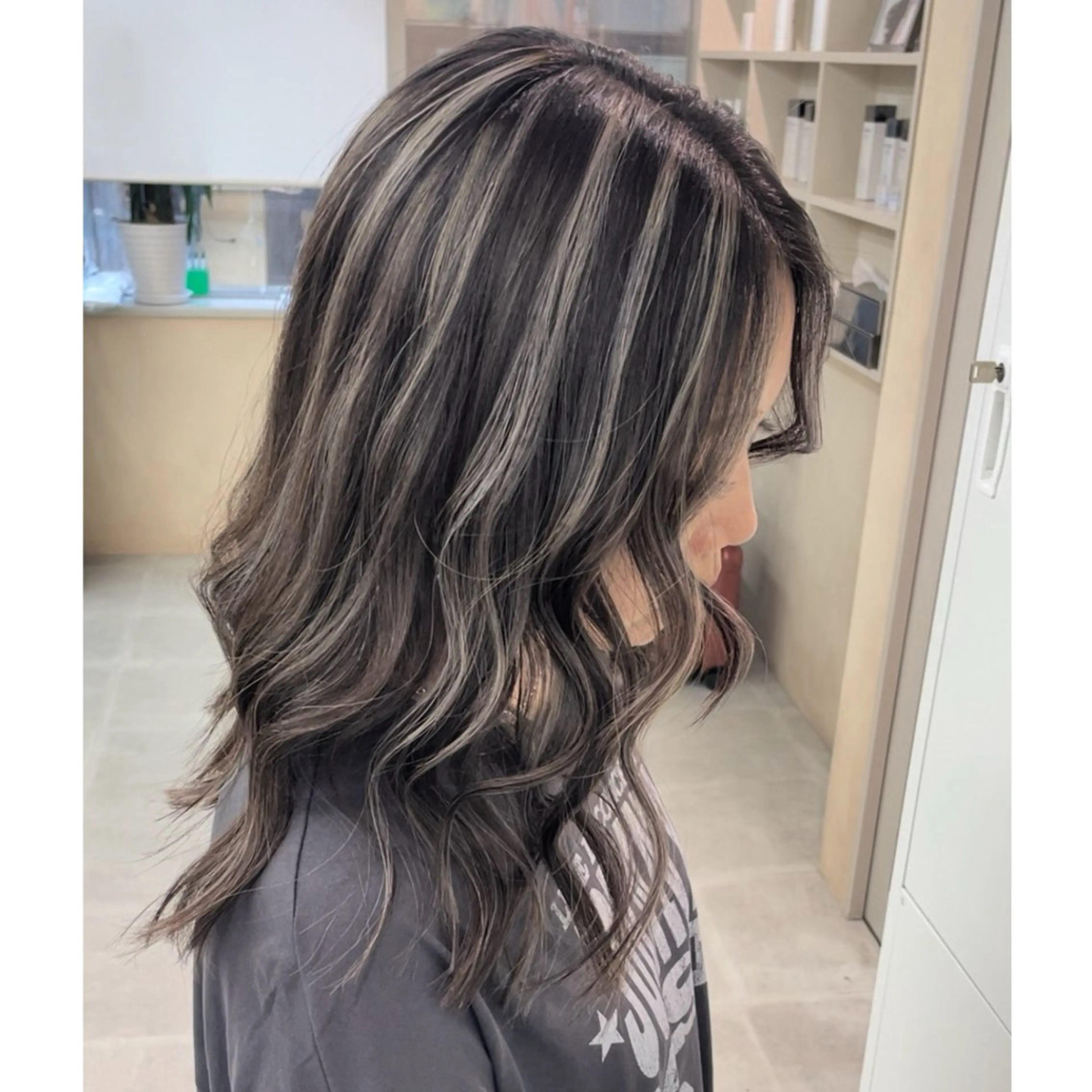 セミロング カラー ヘアカラー トリートメント 奥山義進/大宮 /ダブルカラーのヘアスタイル