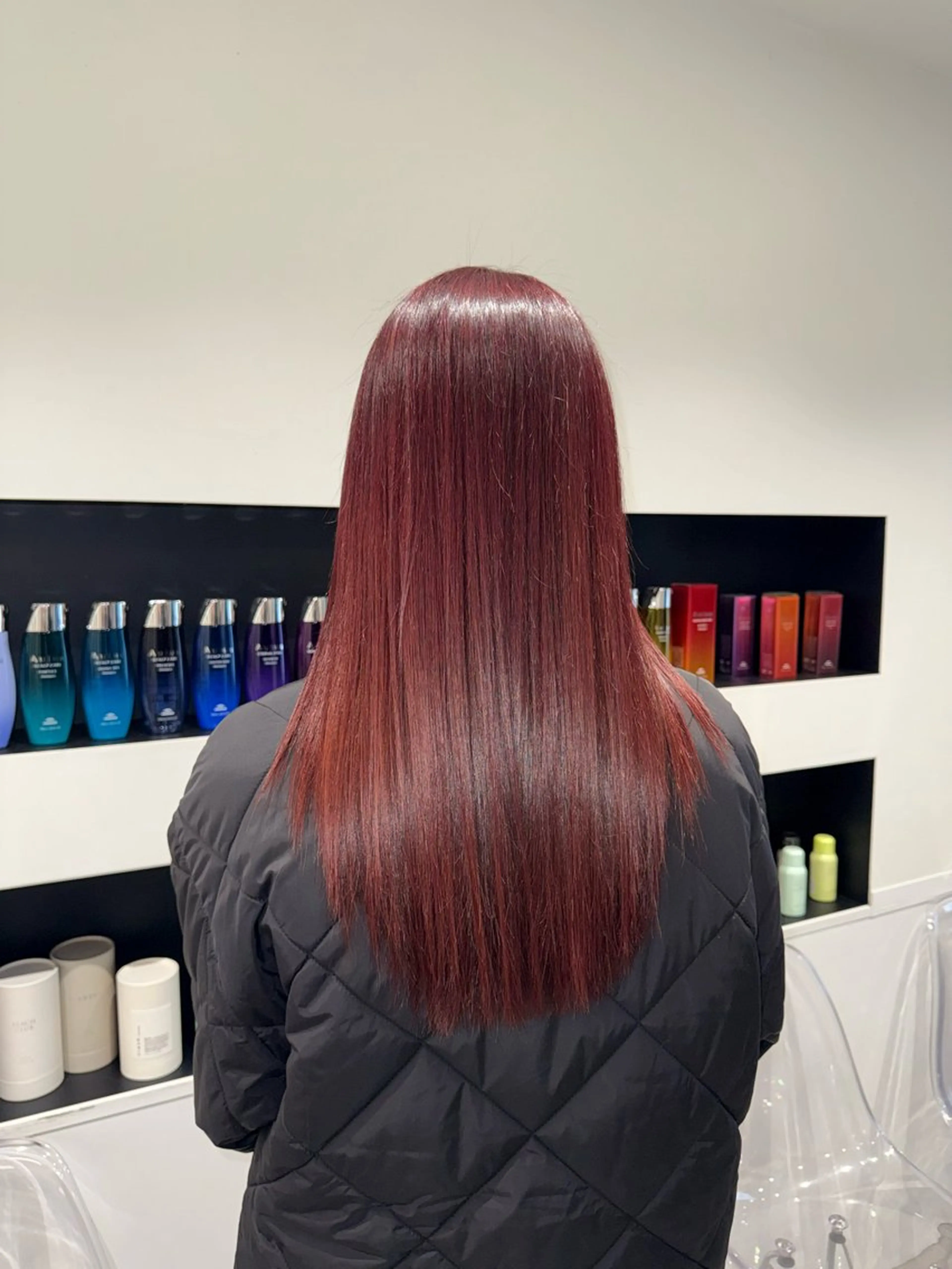 ロング ヘアカラー トリートメント himari💜 暖色カラー/レイヤーのヘアスタイル