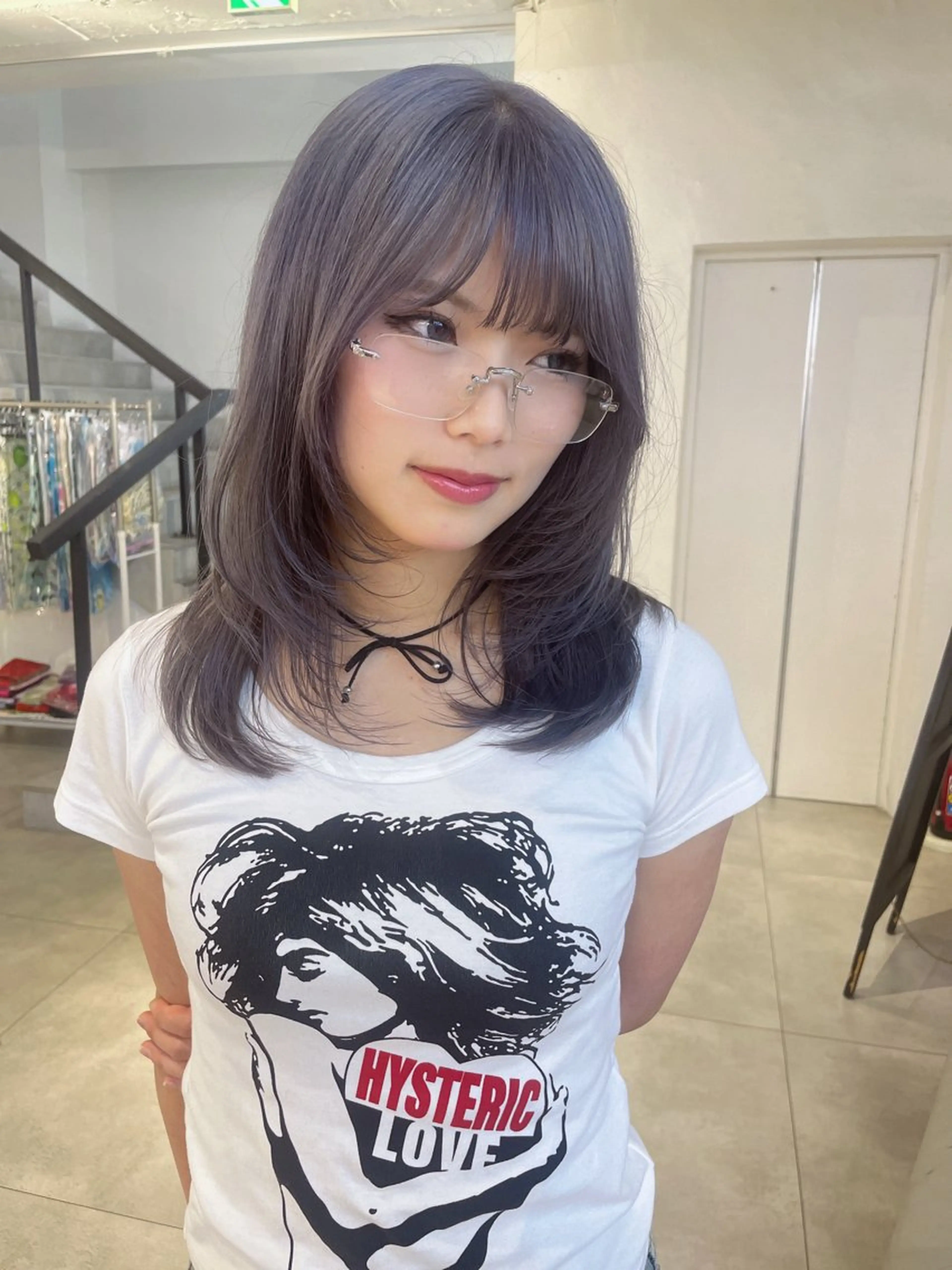 ミディアム カット 🎀ボブ＋ハイトーン シュカ👶🏻のヘアスタイル