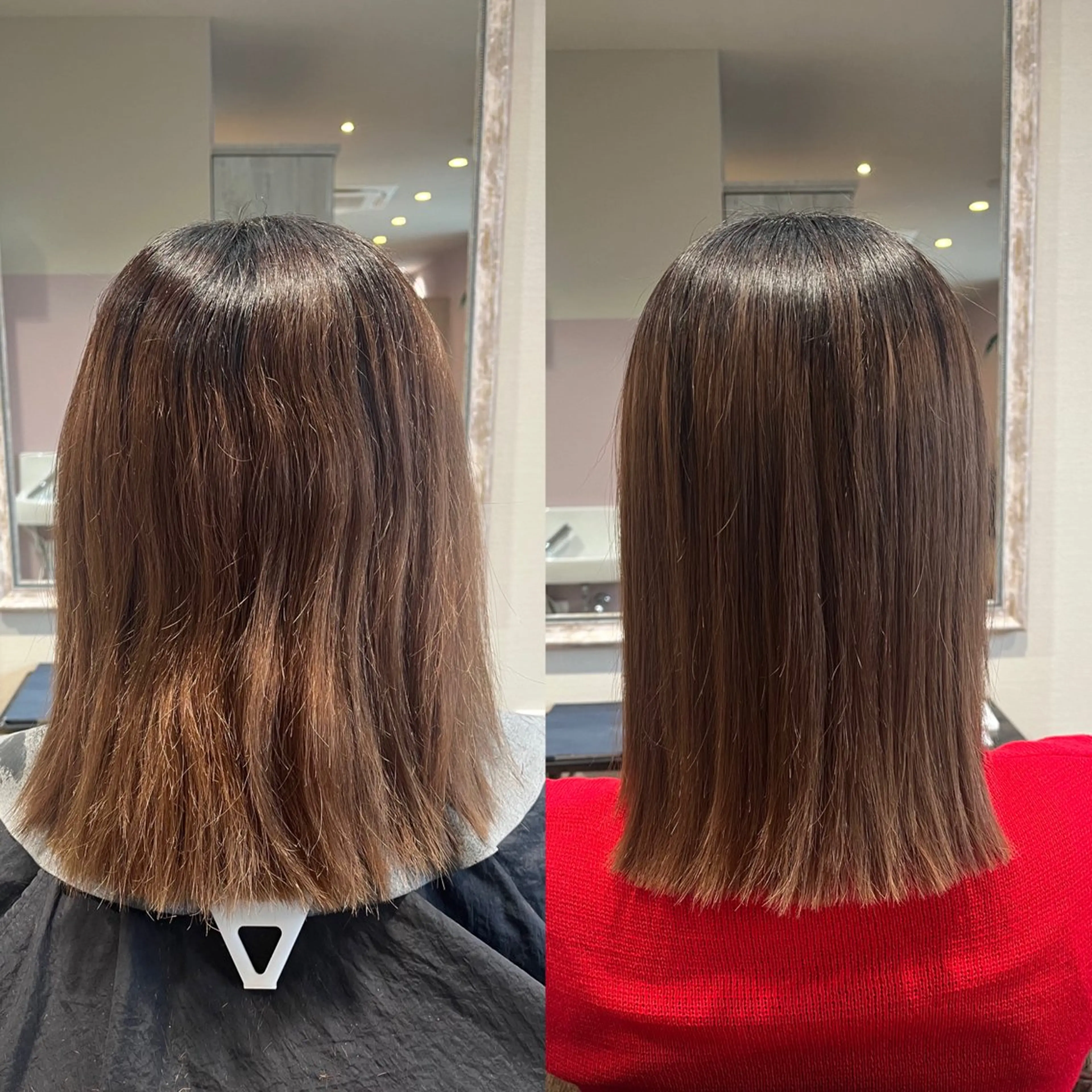 ミディアム 髪質改善 フルールドソレイユ所属・♡ナナコ♡ レイヤー/艶髪のヘアスタイル