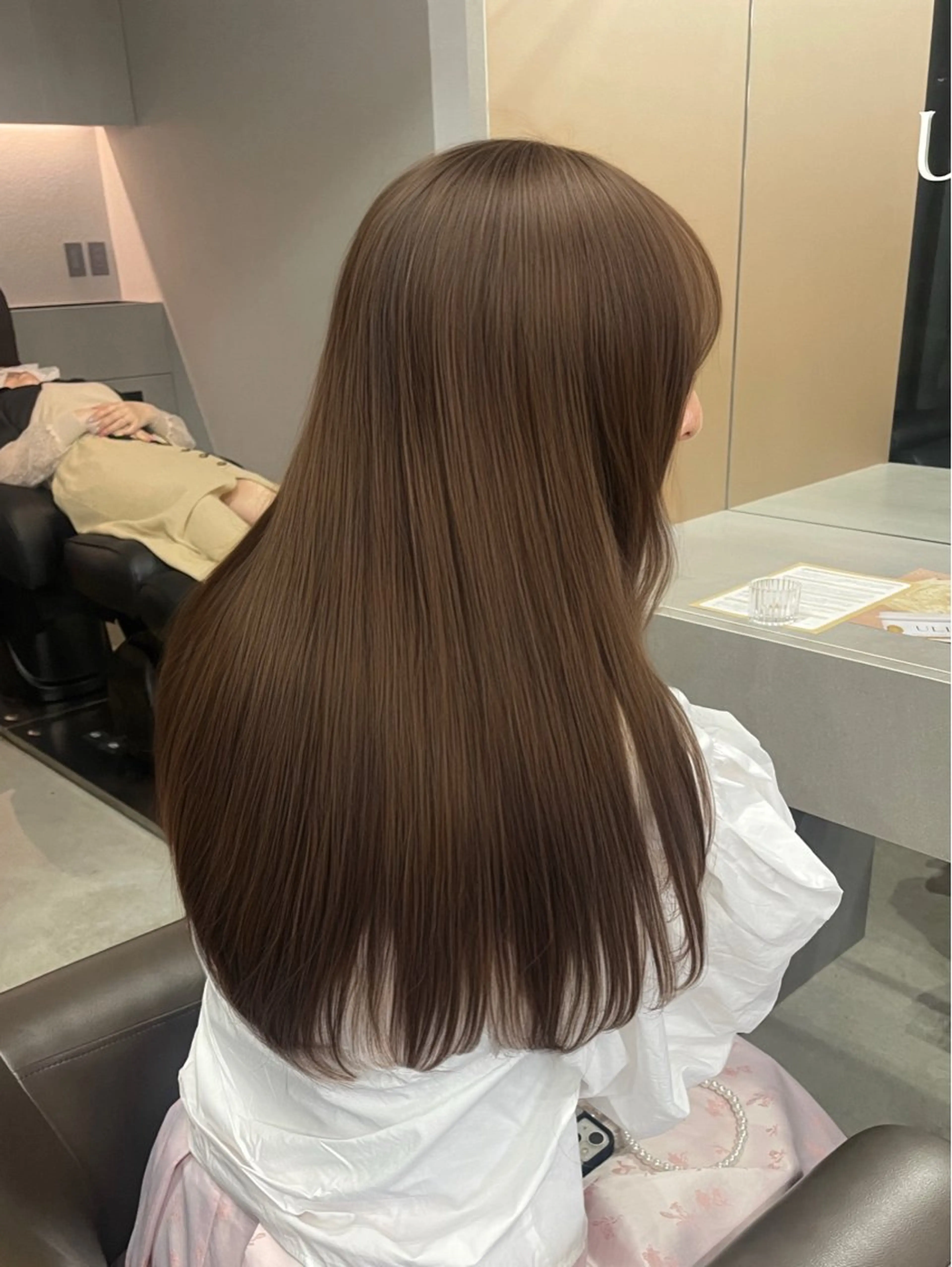 ロング カラー カット ヘアカラー トリートメント 表参道/赤み無し 透明感 colorのヘアスタイル