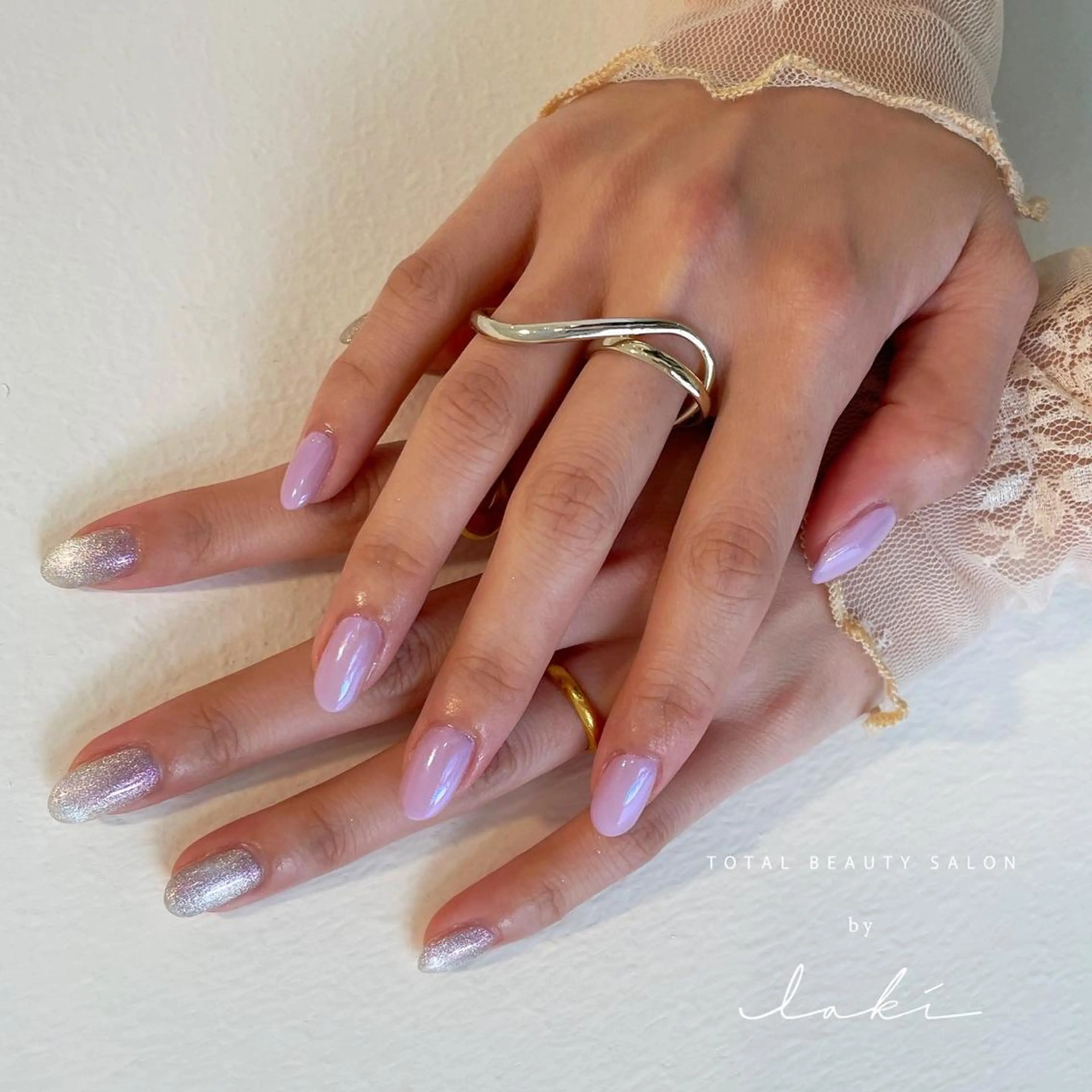 ネイル オーロラネイル マグネットネイル my&所属・my&_ maimiのネイルデザイン