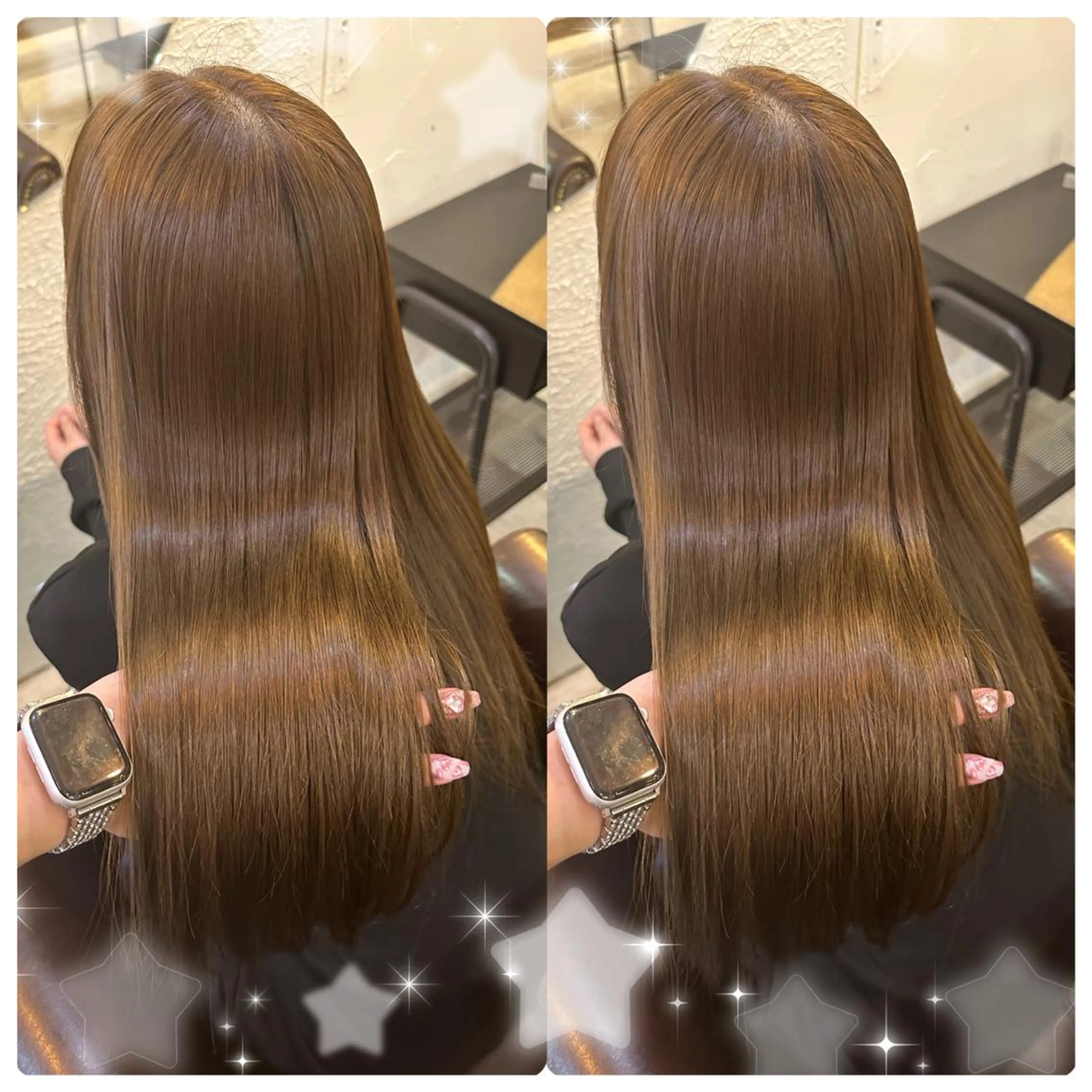 ロング カラー シールエクステ アッシュ バレイヤージュ 黒髪 ブリーチ セキグチ💞 lilaのマツエク・マツパデザイン