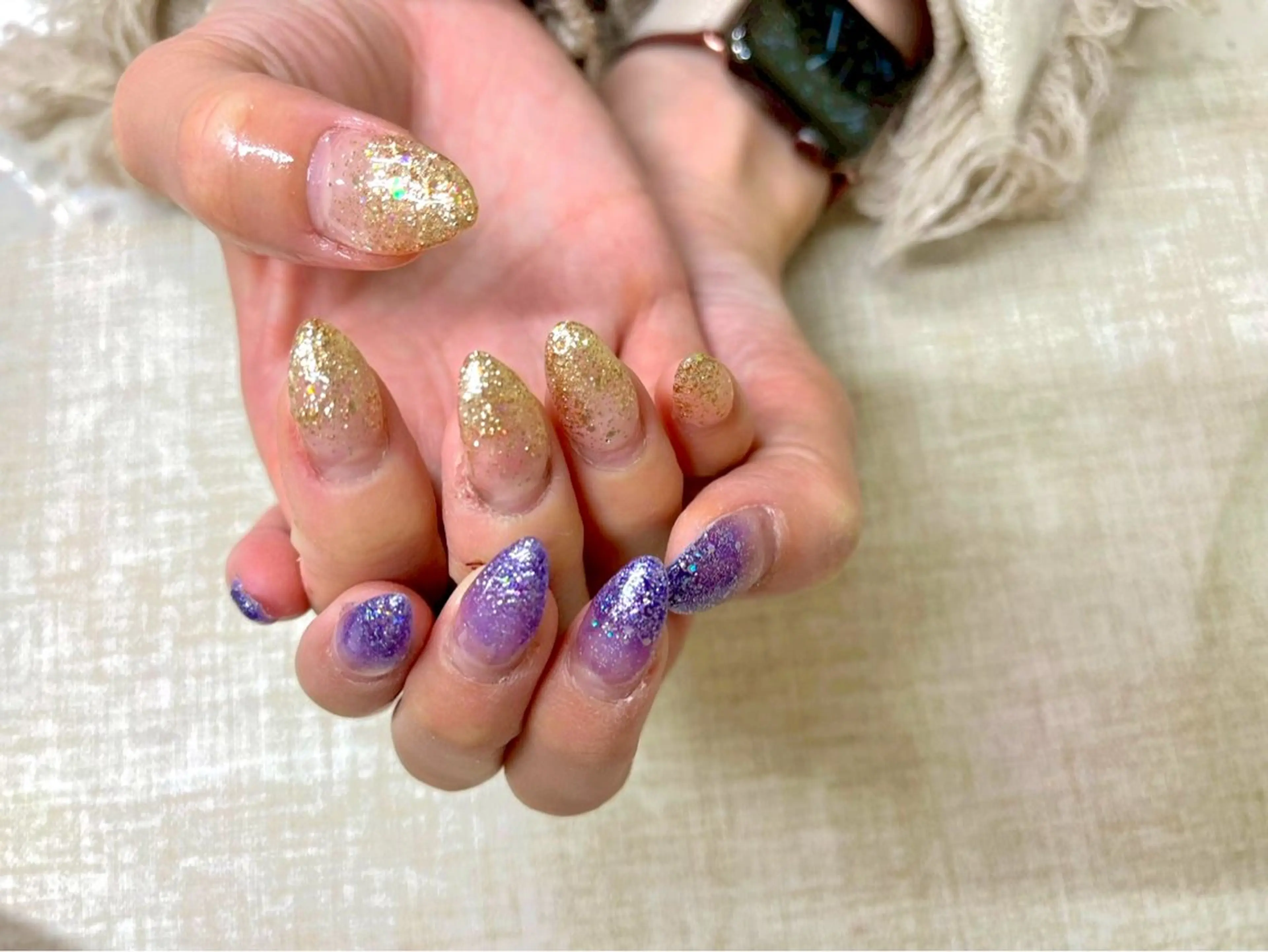 （オフ無し）ラメグラデーションの写真