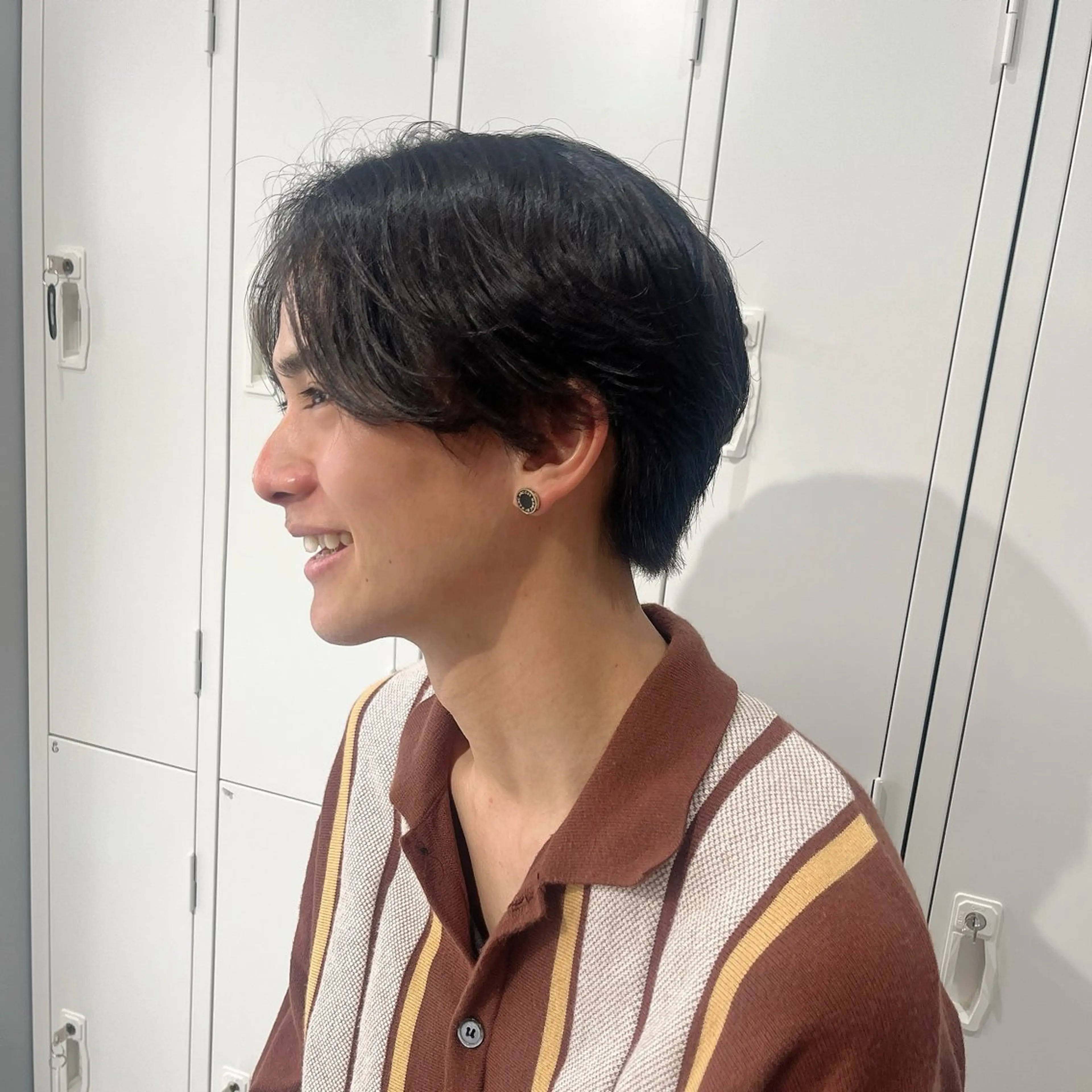 ショート パーマ メンズ カット パーマ りおな/エクステ /ミルクティーカラーのヘアスタイル