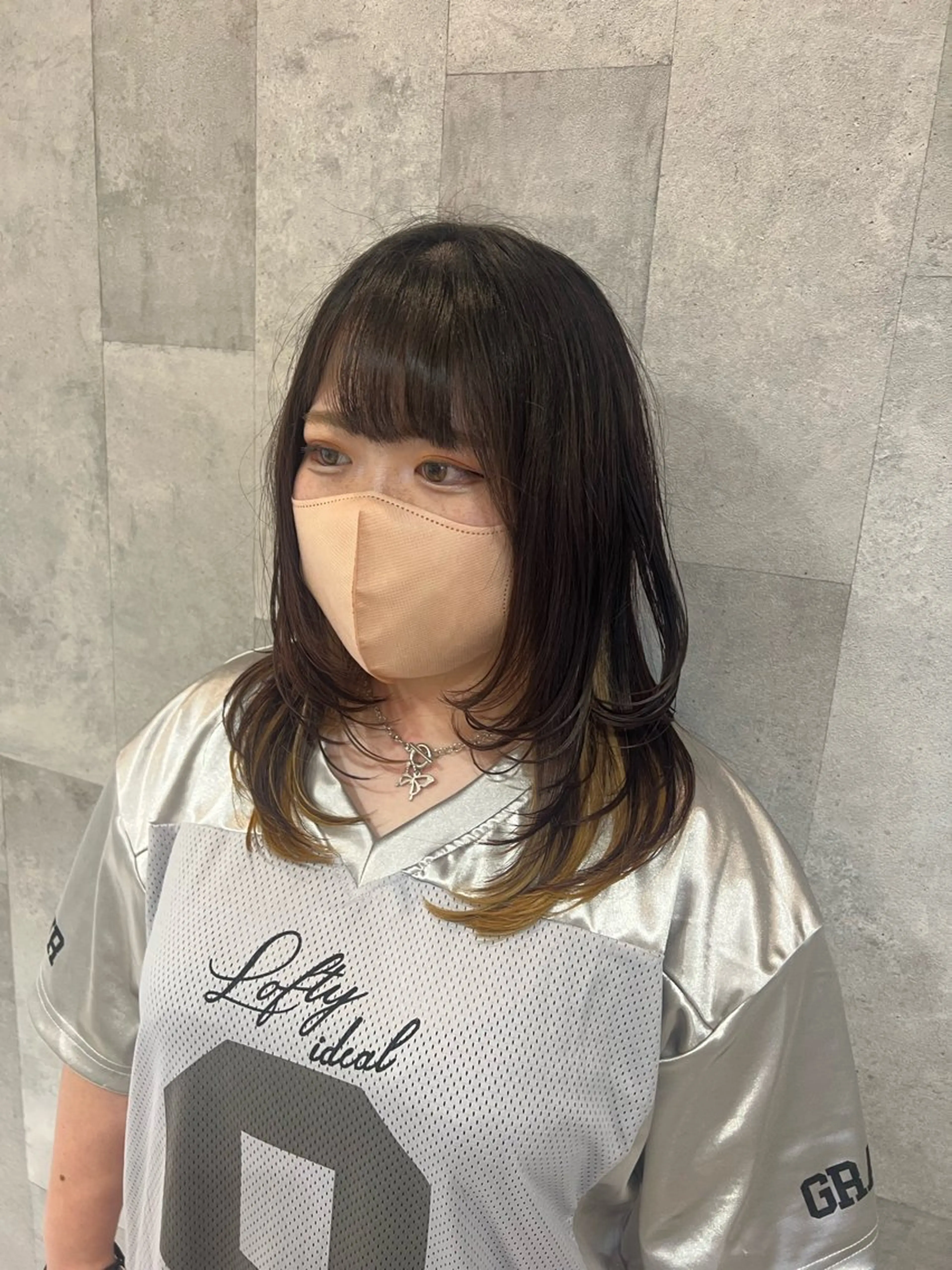 ミディアム 韓国風ヘア レイヤーカット SEA BELLE YASUのヘアスタイル