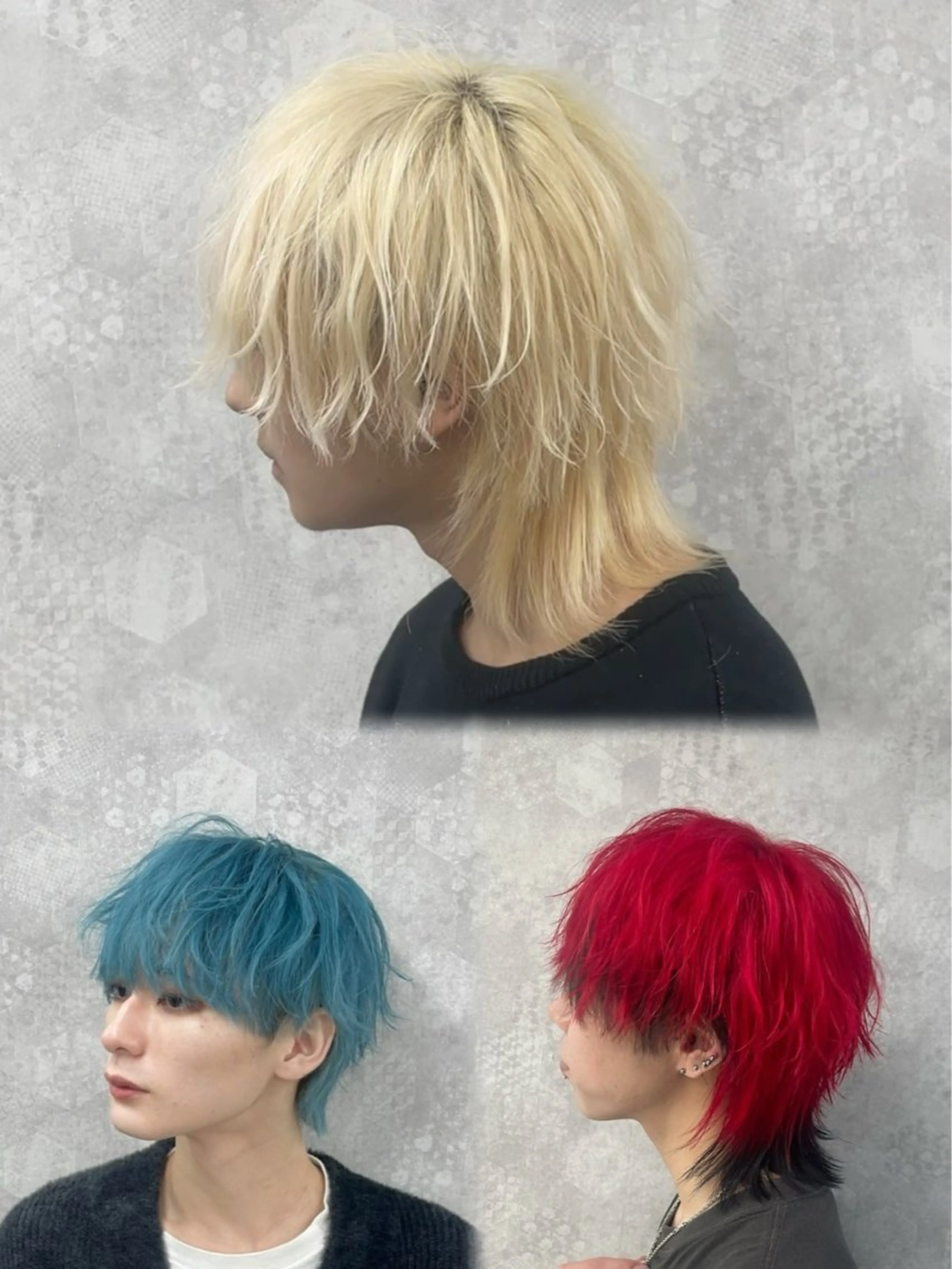 カラー ヘアアレンジ メンズ メンズウルフ🐺♡ ブリーチ♡ヘアメ🎀のヘアスタイル