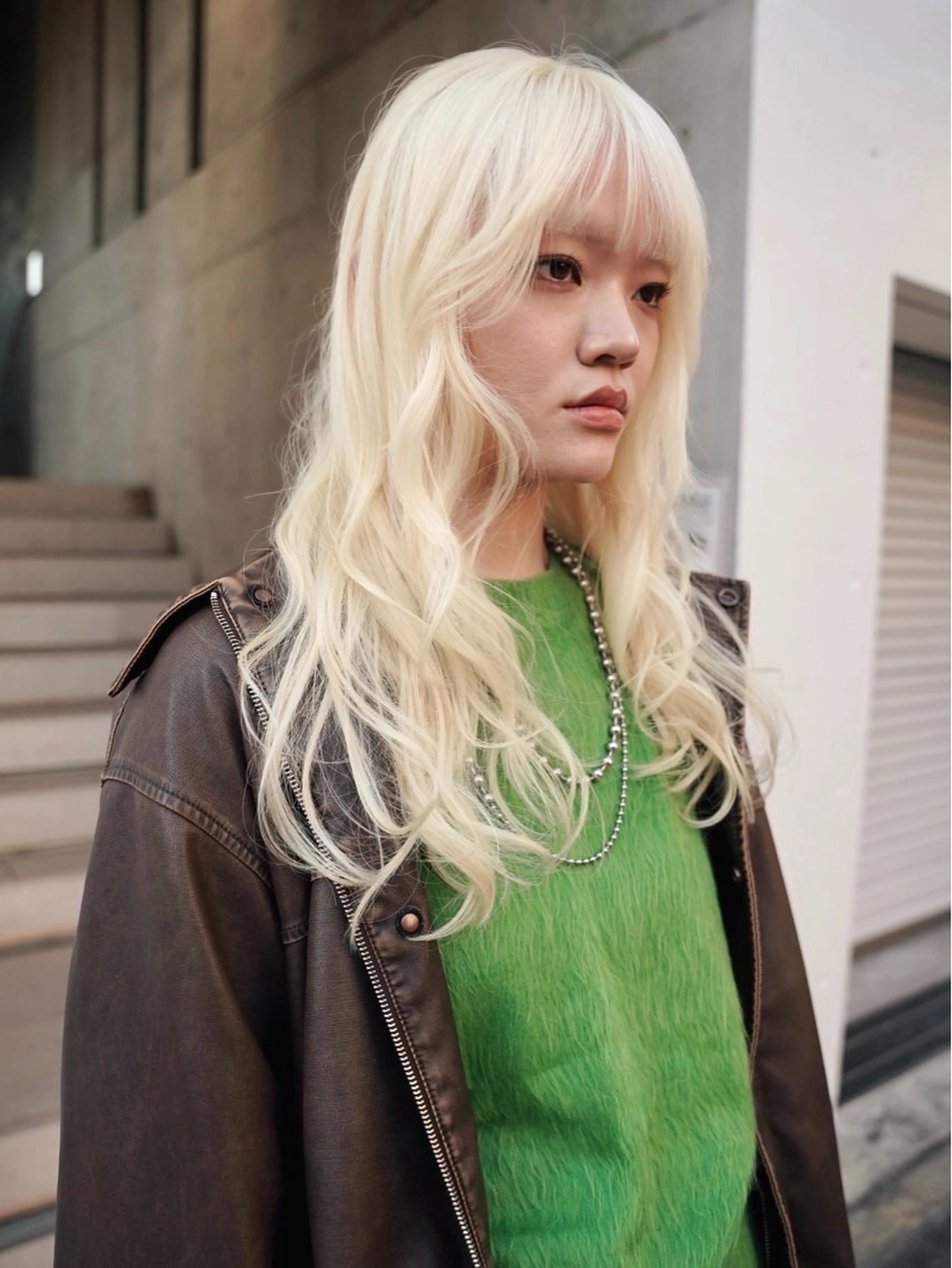 ロング カラー 抜きっぱなしブロンド ブロンド カット ヘアカラー トリートメント デザイン/ブリーチ Kaito🐩/栄のヘアスタイル