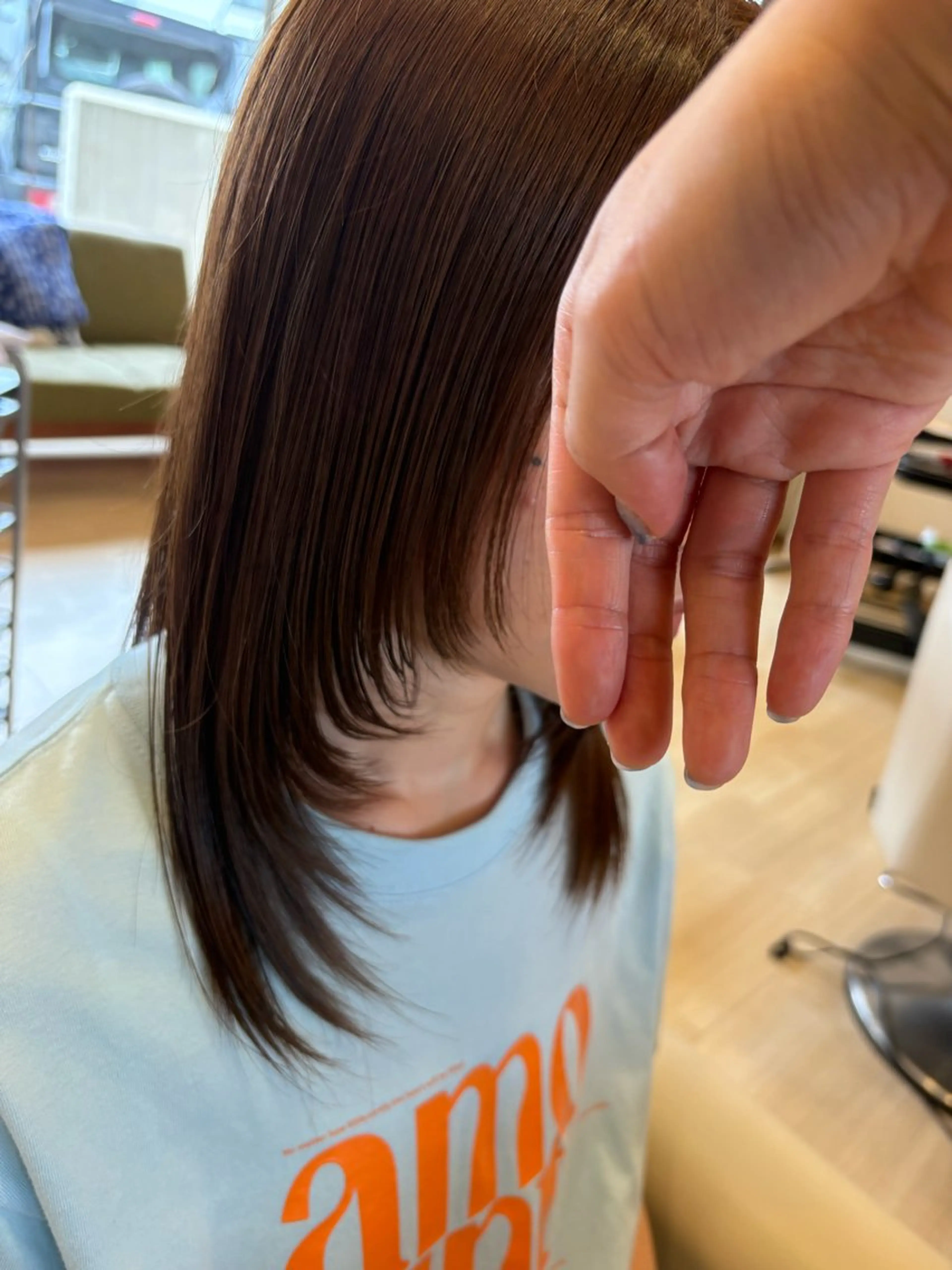 ミディアム 顔周りカット レイヤーカット arch. 津福店のヘアスタイル