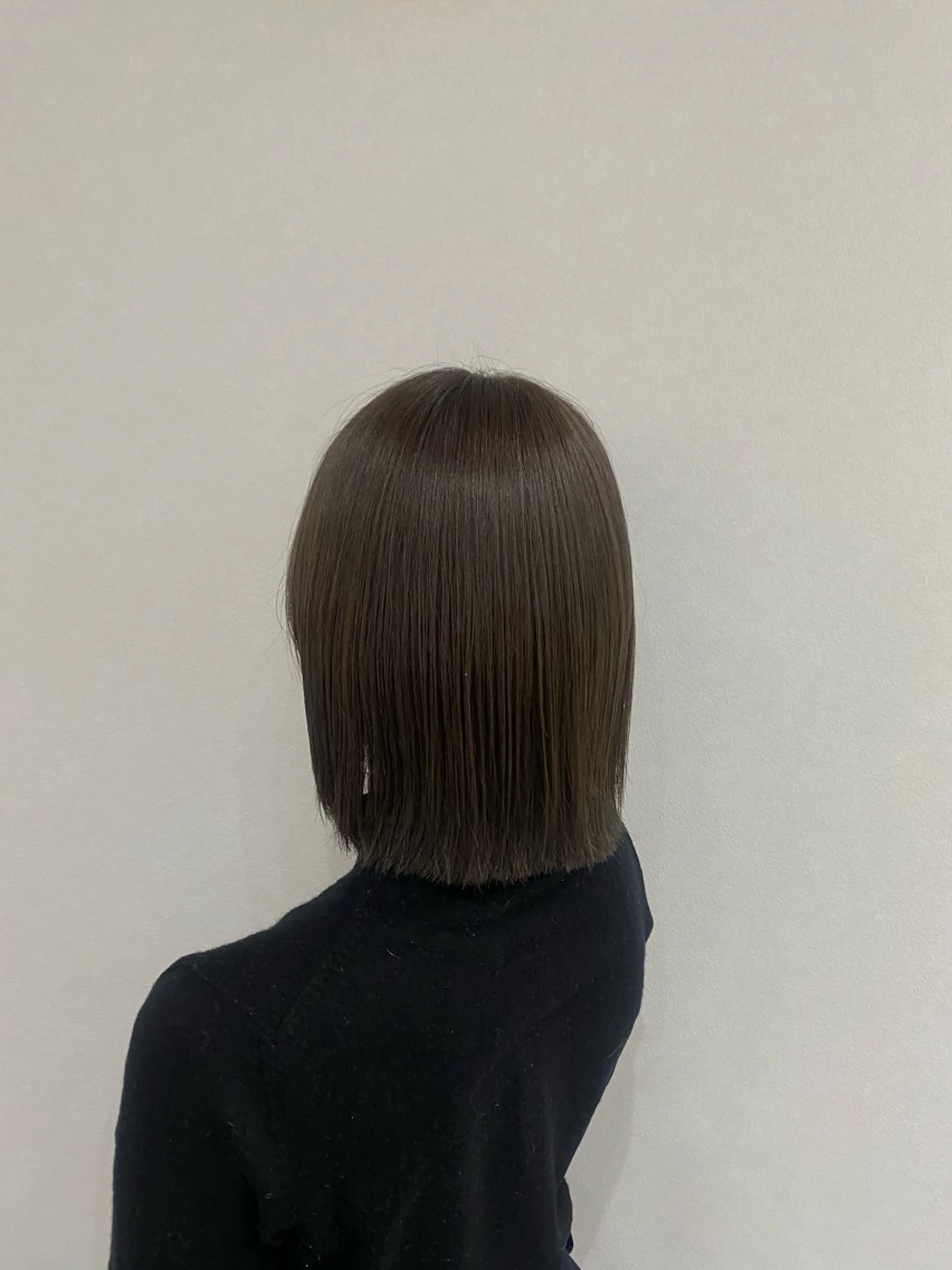 ミディアム カラー ヘアアレンジ オリーブグレー ヘアカラー ボブ /ニュアンス/ satomi🧸💖のヘアスタイル