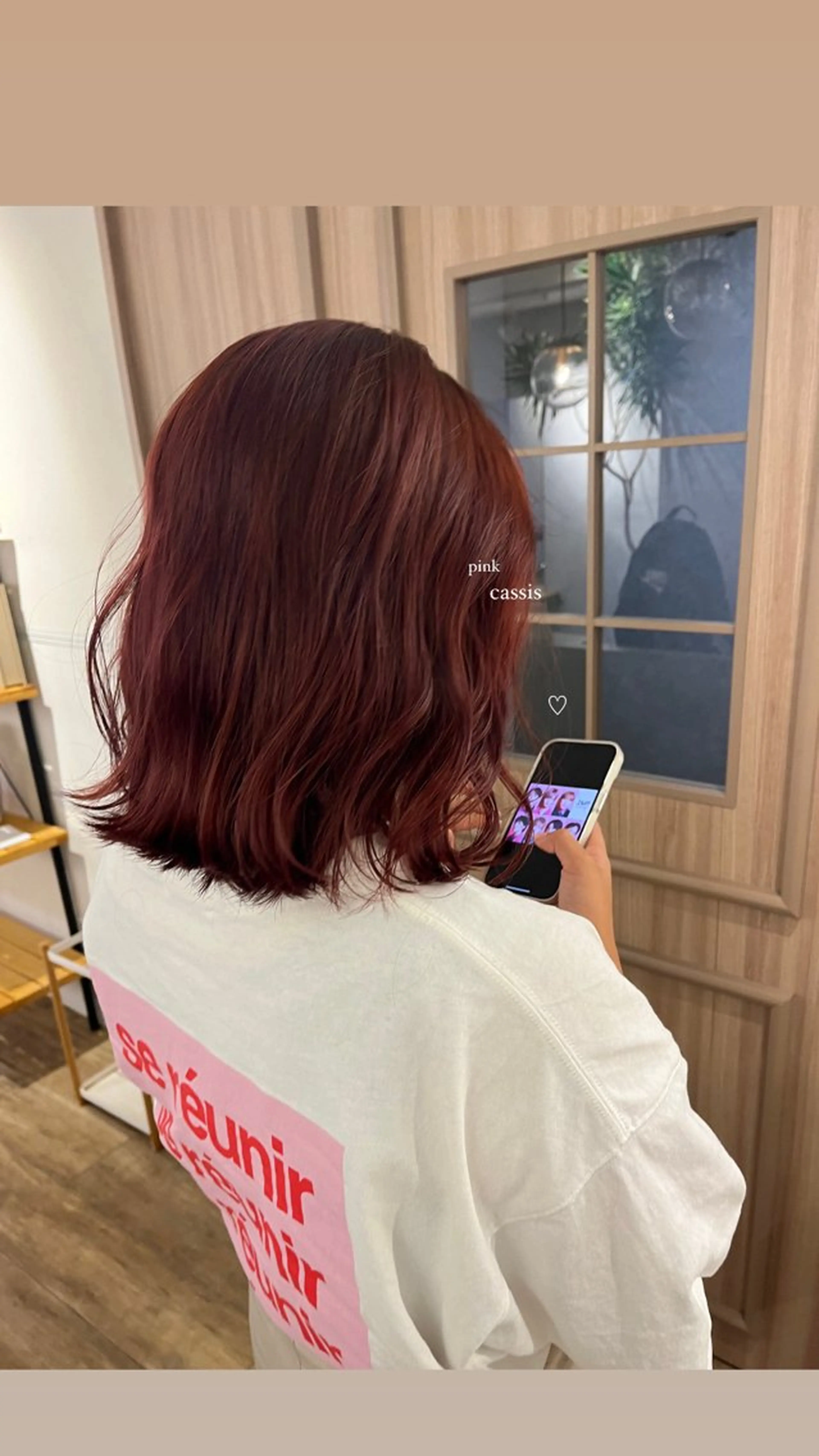 ミディアム カラー Garland  Ginza所属・モモ🍑 レイヤー/ボブ/暖色のヘアスタイル