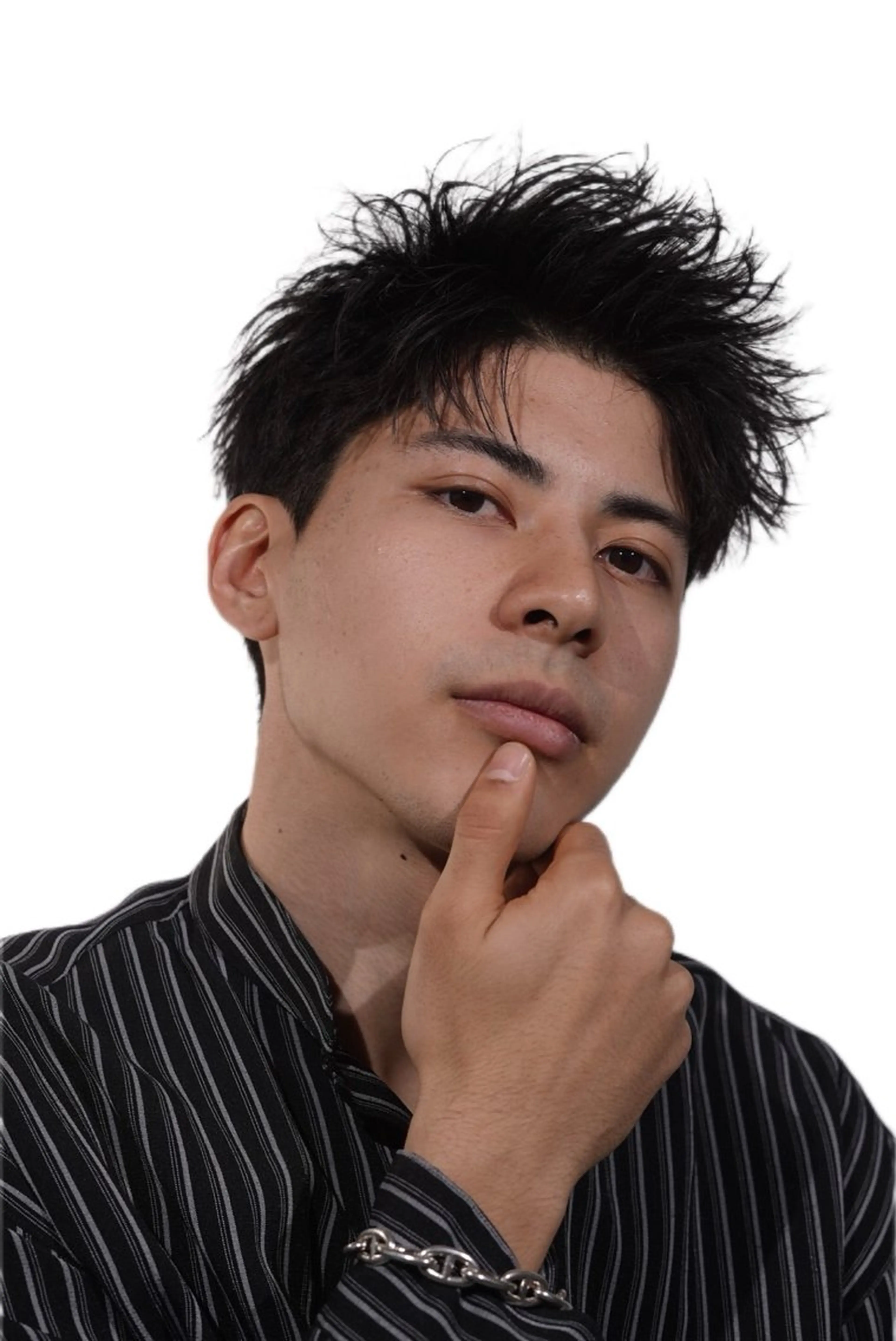 ショート カラー パーマ メンズ センターパート ダウンパーマ フェードカット フェザーパーマ メンズハイライト MEN'S salon HYPE 三宮メンズカット/眉毛ワックス/【メンズサロン　ハイプサンノミヤ】所属・本日空あり三宮駅1分 メンズサロンハイプのヘアスタイル