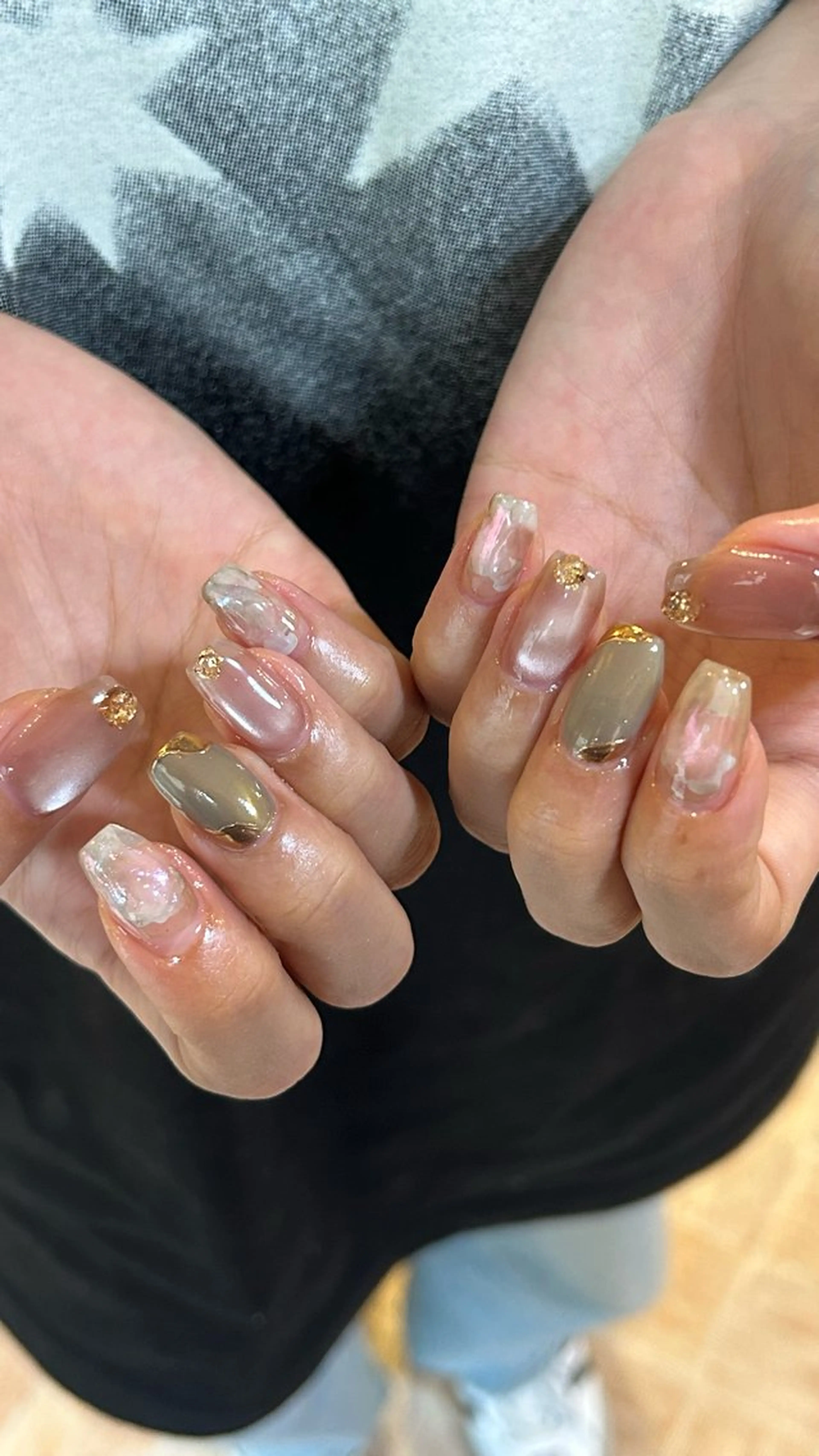 ネイル ニュアンスネイル ぷっくりネイル ハンドネイル sun.lino所属・小野寺 千尋のネイルデザイン