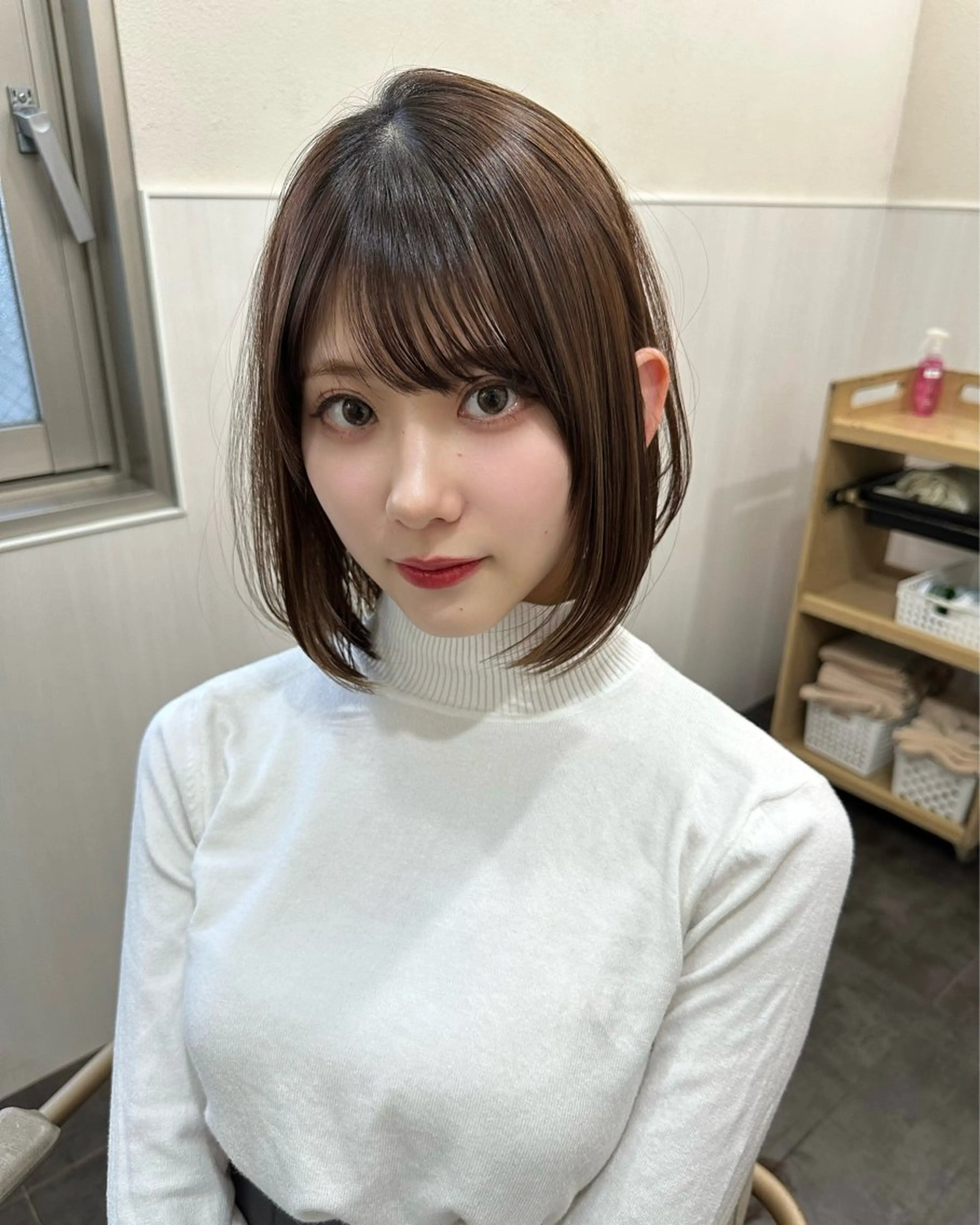 ショート ボブ くびれヘア 韓国風ヘア 市原 大翼のヘアスタイル