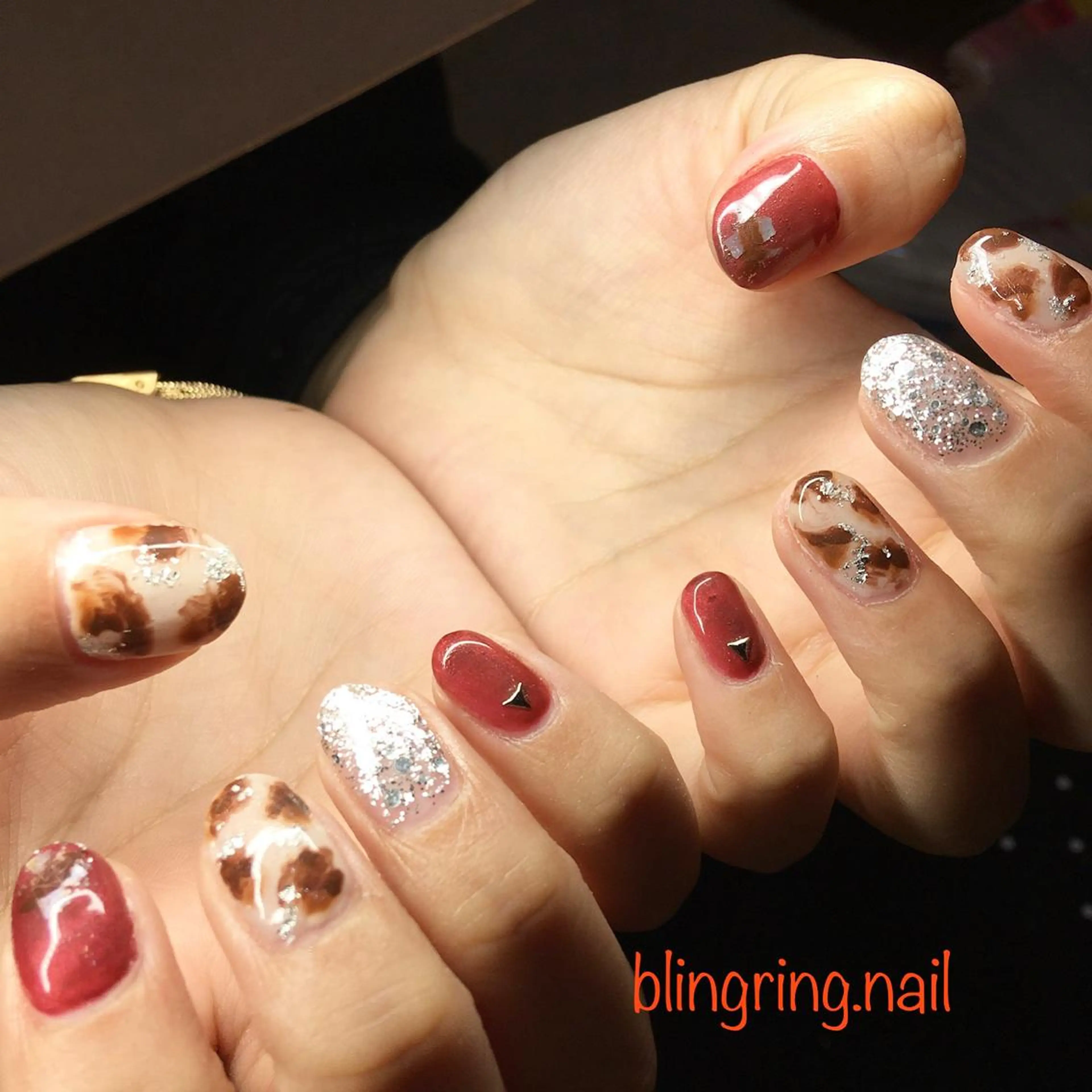 ネイル ボルドー ハンドネイル 🌈KANÅKO 🌈のネイルデザイン