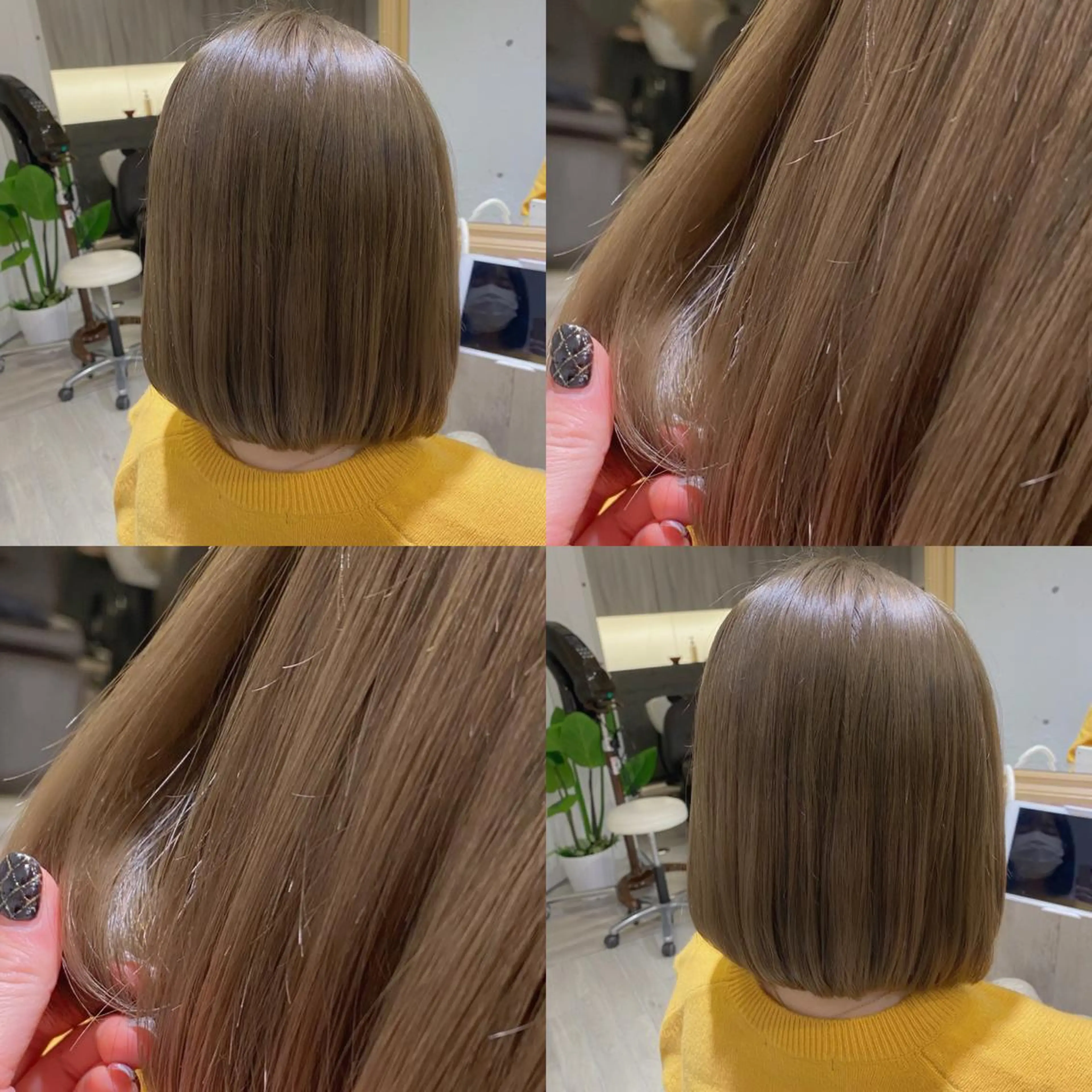 ショート カラー ヘアアレンジ ベージュカラー 透明感カラー オリーブベージュ 🌼NAMI 🌼のヘアスタイル