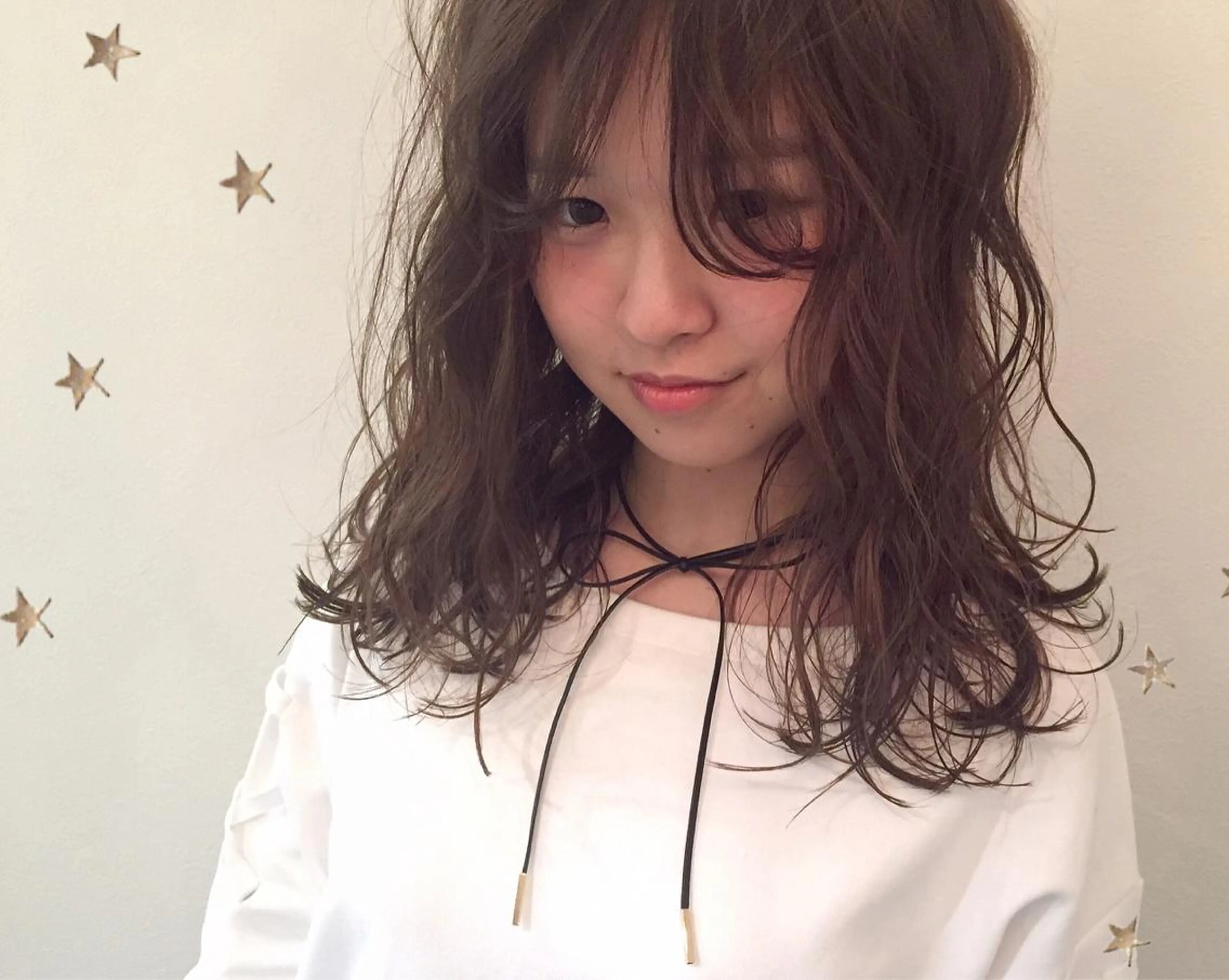 セミロング アッシュ ハイライト salon AKIRA所属・市川 千夏のヘアスタイル