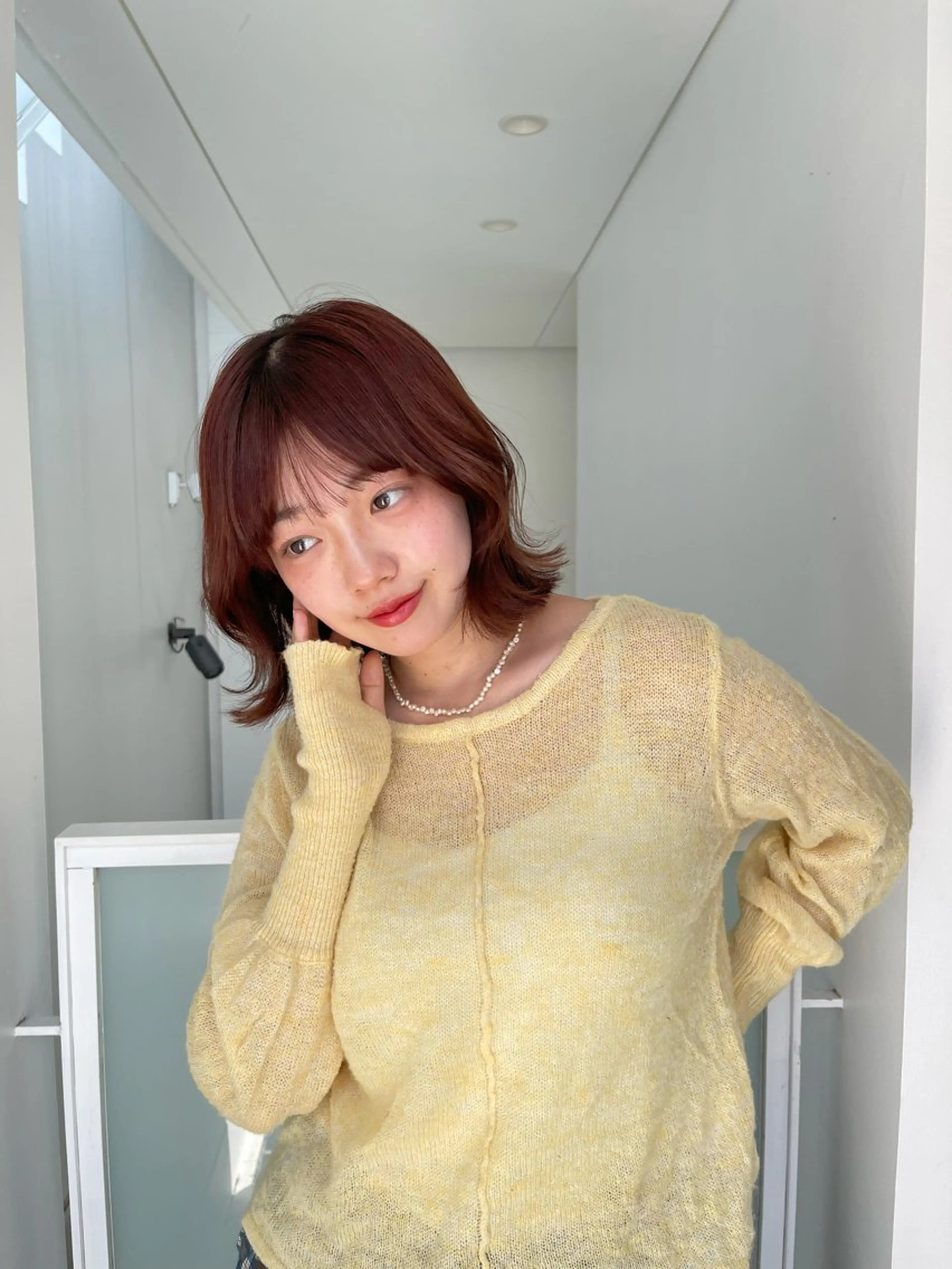 ミディアム カラー ヘアアレンジ カット ヘアカラー 愛莉/ラベンダー/ ベージュ/ブラウンのヘアスタイル