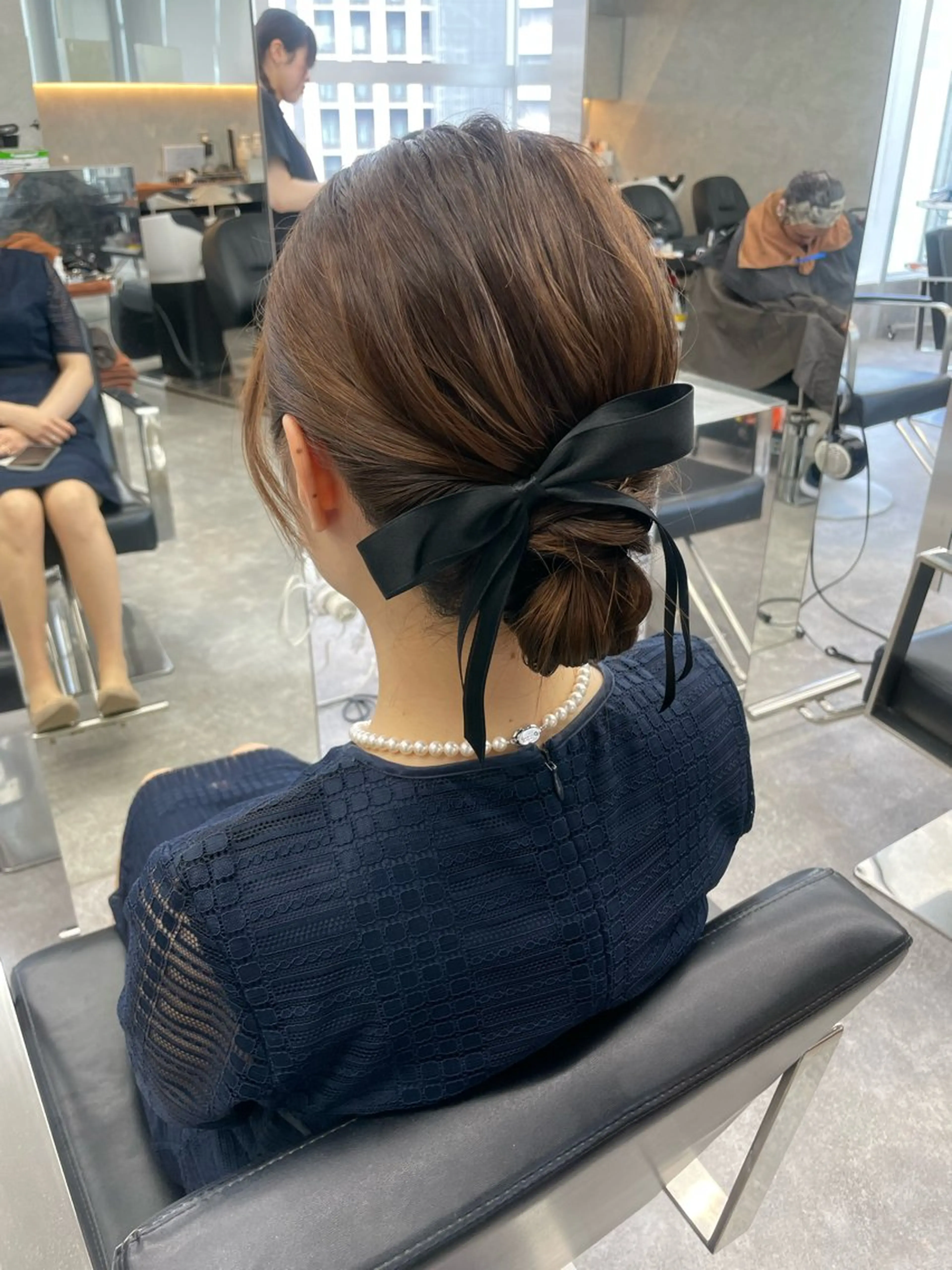 シニオンヘアの写真