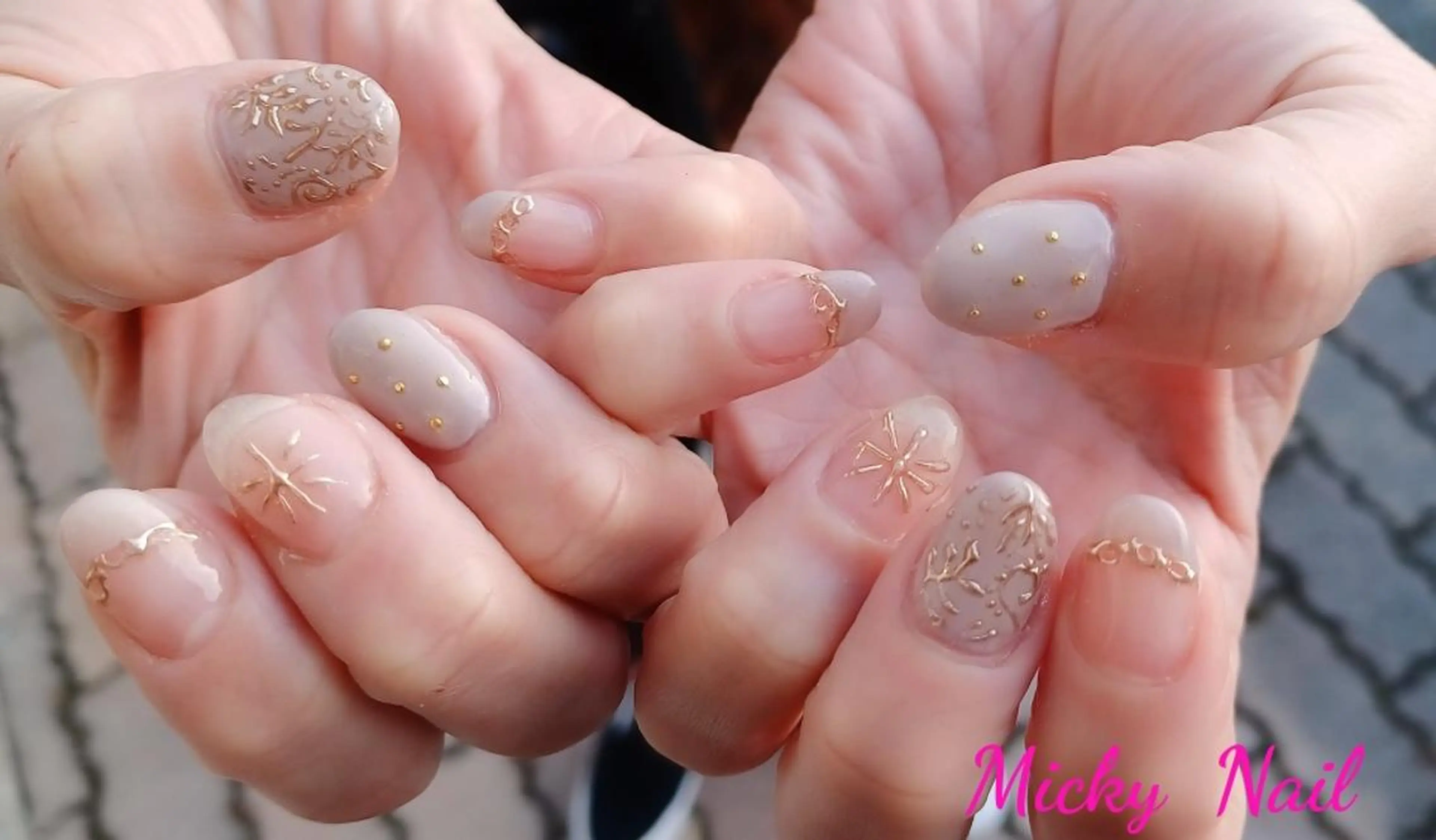 ネイル オフィスネイル ブライダルネイル Micky nail chikushinoのネイルデザイン