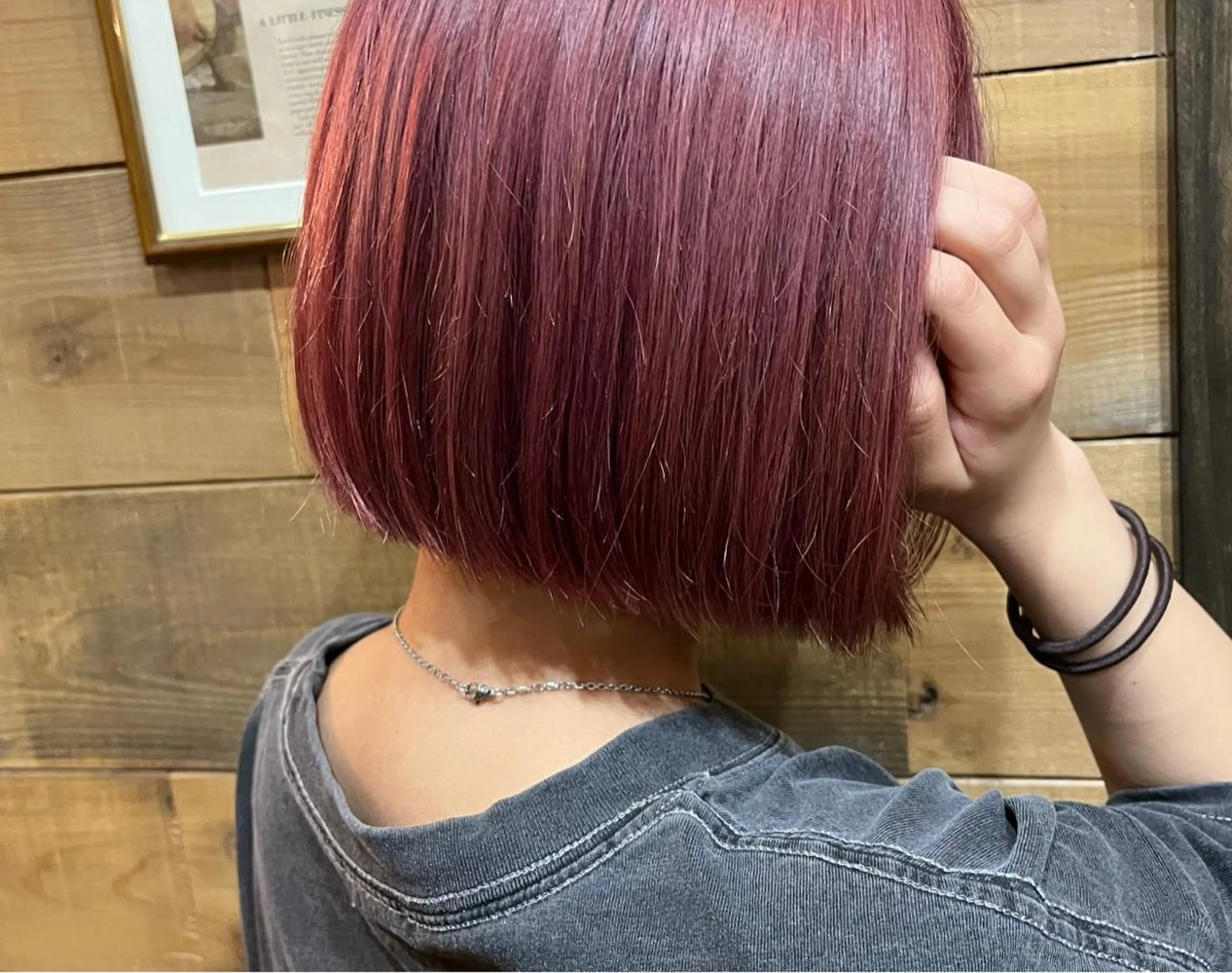 ショート カラー ピンクカラー ボブ SHIAN 八王子👼鬼塚さやかのヘアスタイル