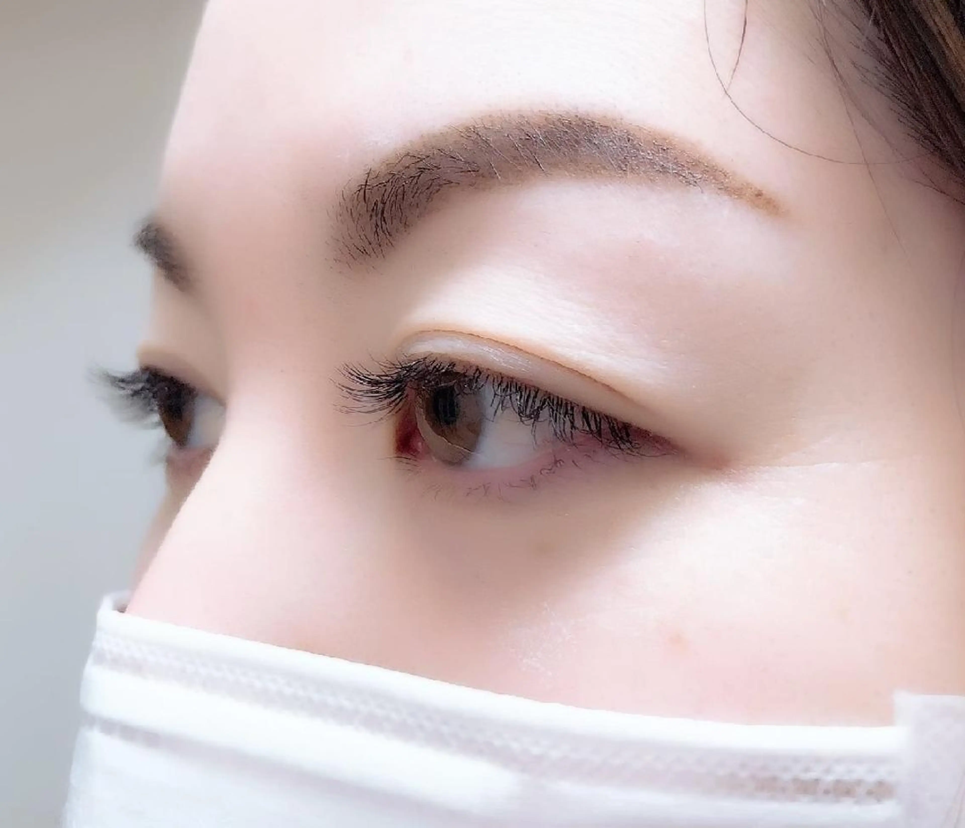 マツエク・マツパ 付け放題 フラットラッシュ ナチュラル まつげパーマ 一重×まつ毛パーマ 吉岡 ゆうなのマツエク・マツパデザイン