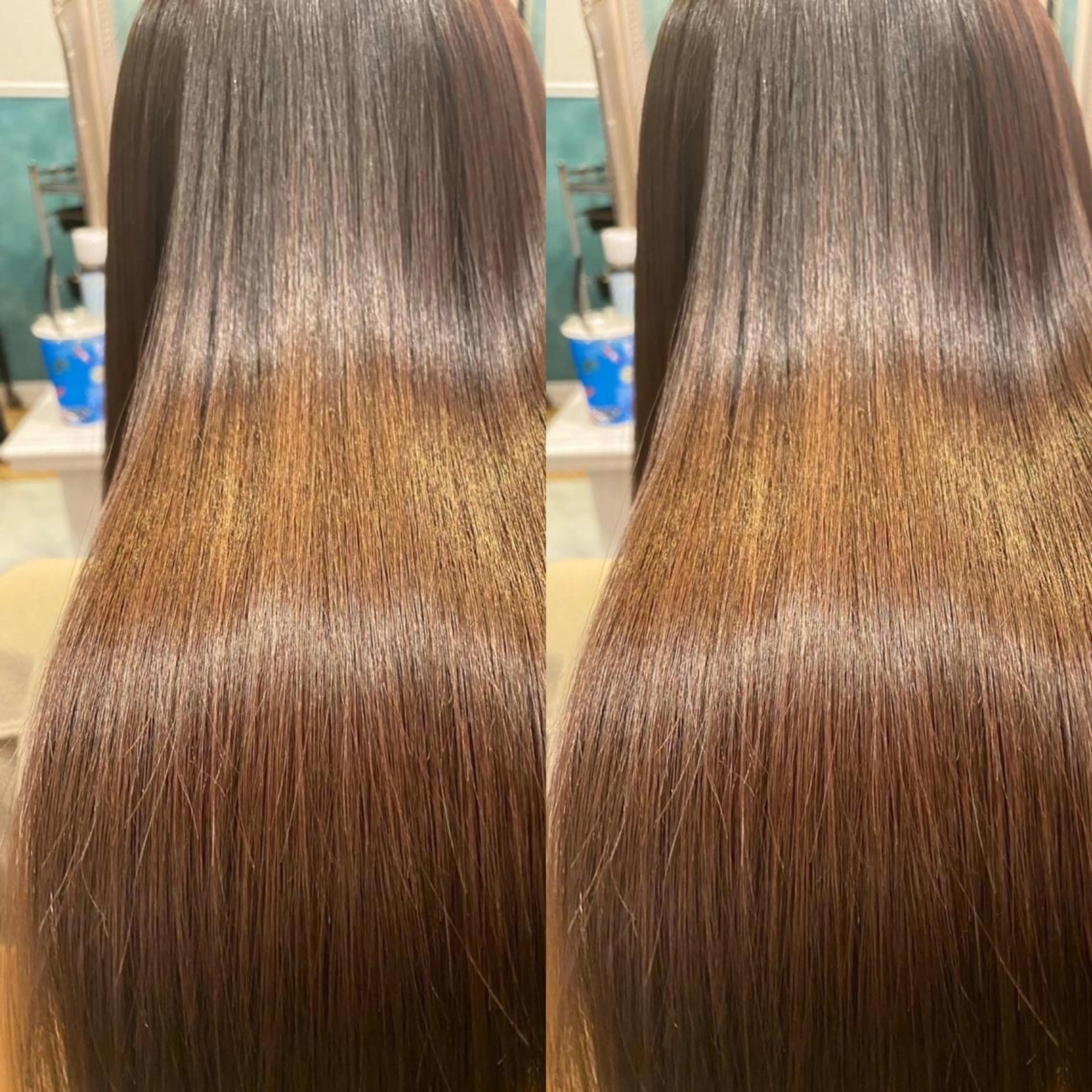 セミロング カラー パーマ 縮毛/レイヤー 韓国/橋口のヘアスタイル