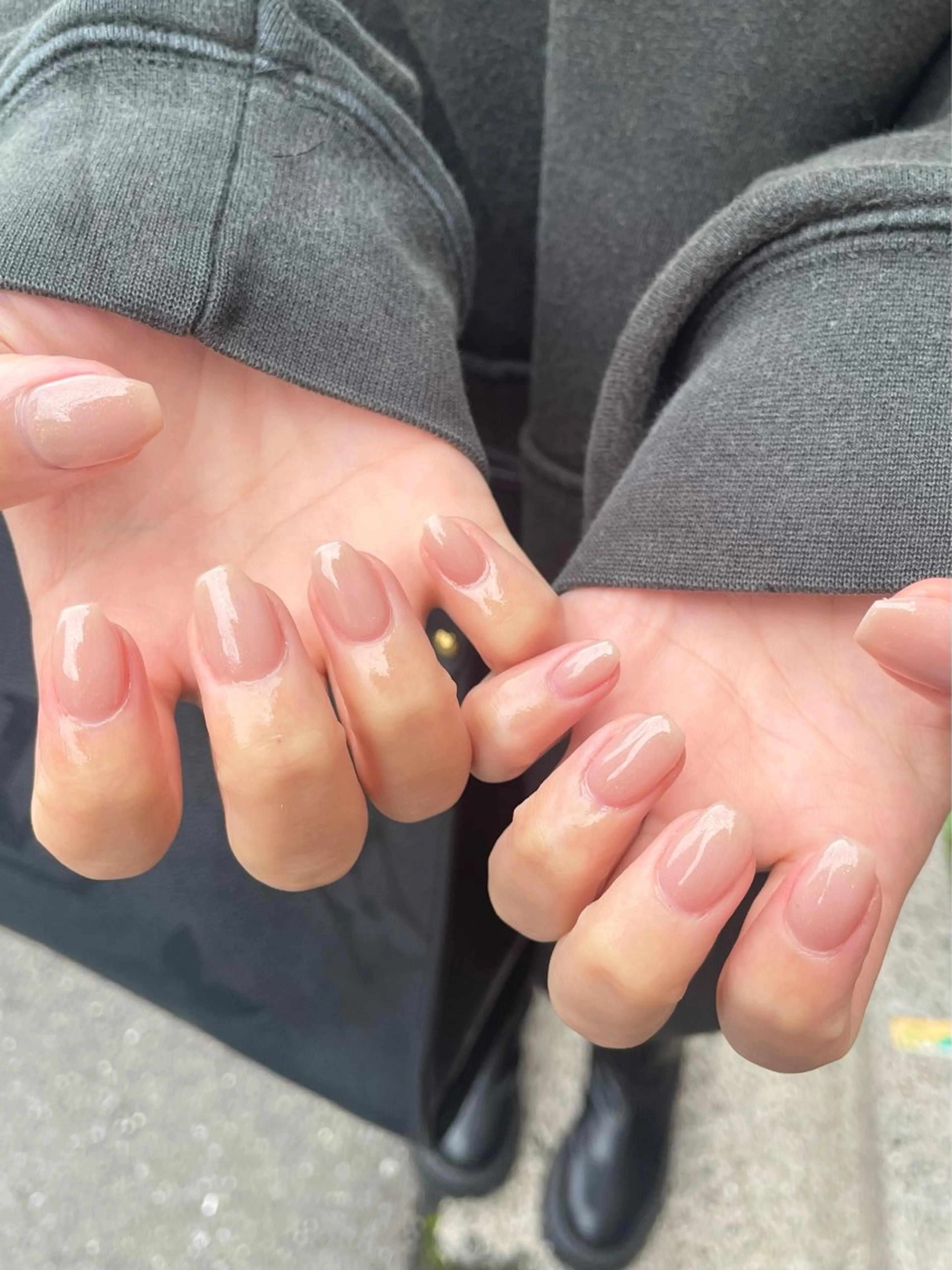 ネイル オフィスネイル ワンカラーネイル ピンク ピンクベージュ シンプルネイル ハンドネイル ハンドケア 🎀NAIL🎀 AI🪄︎︎◝✩のネイルデザイン