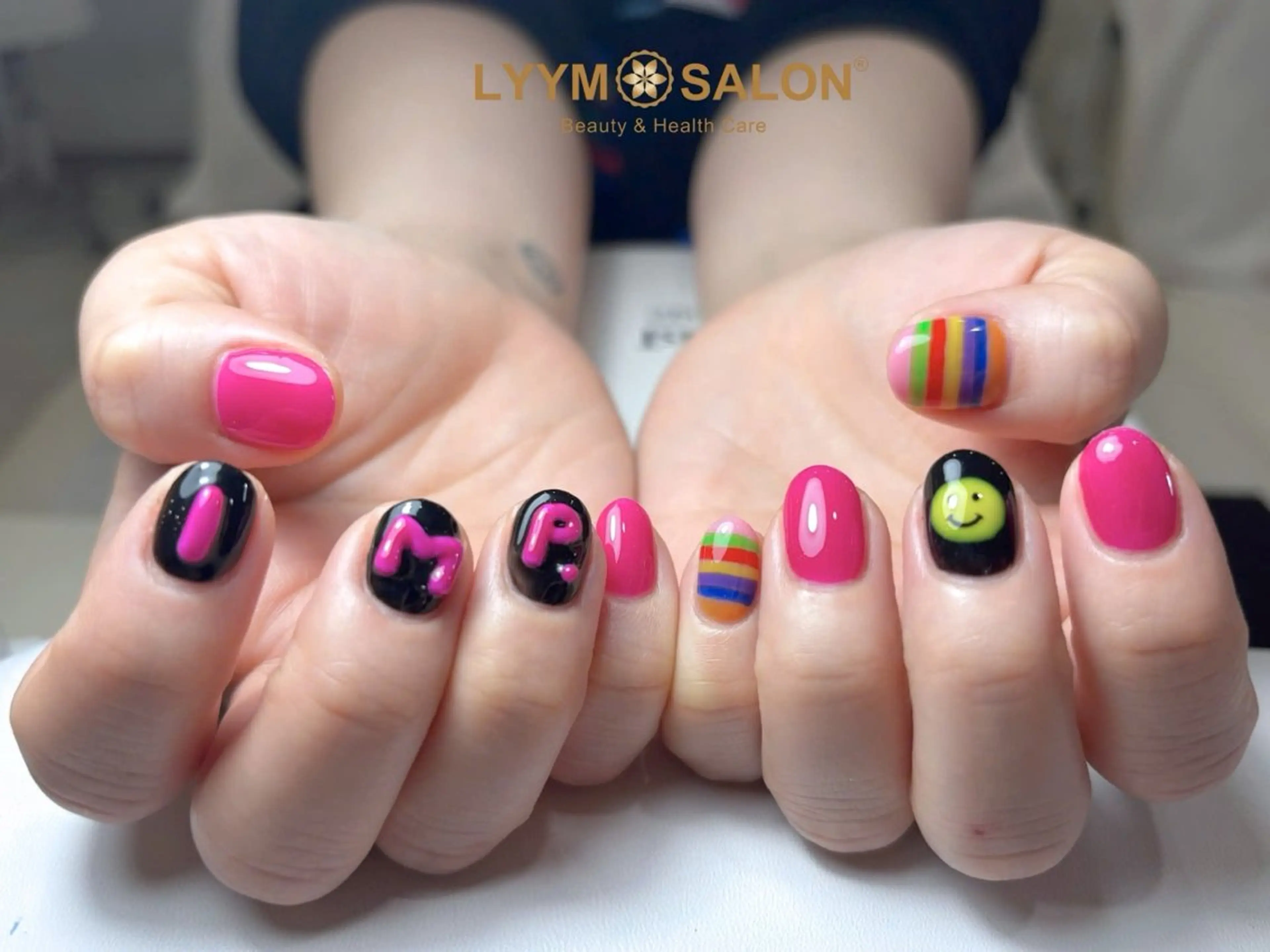 ネイル 韓国ネイル ピンク ハンドネイル LYYM Salonのネイルデザイン