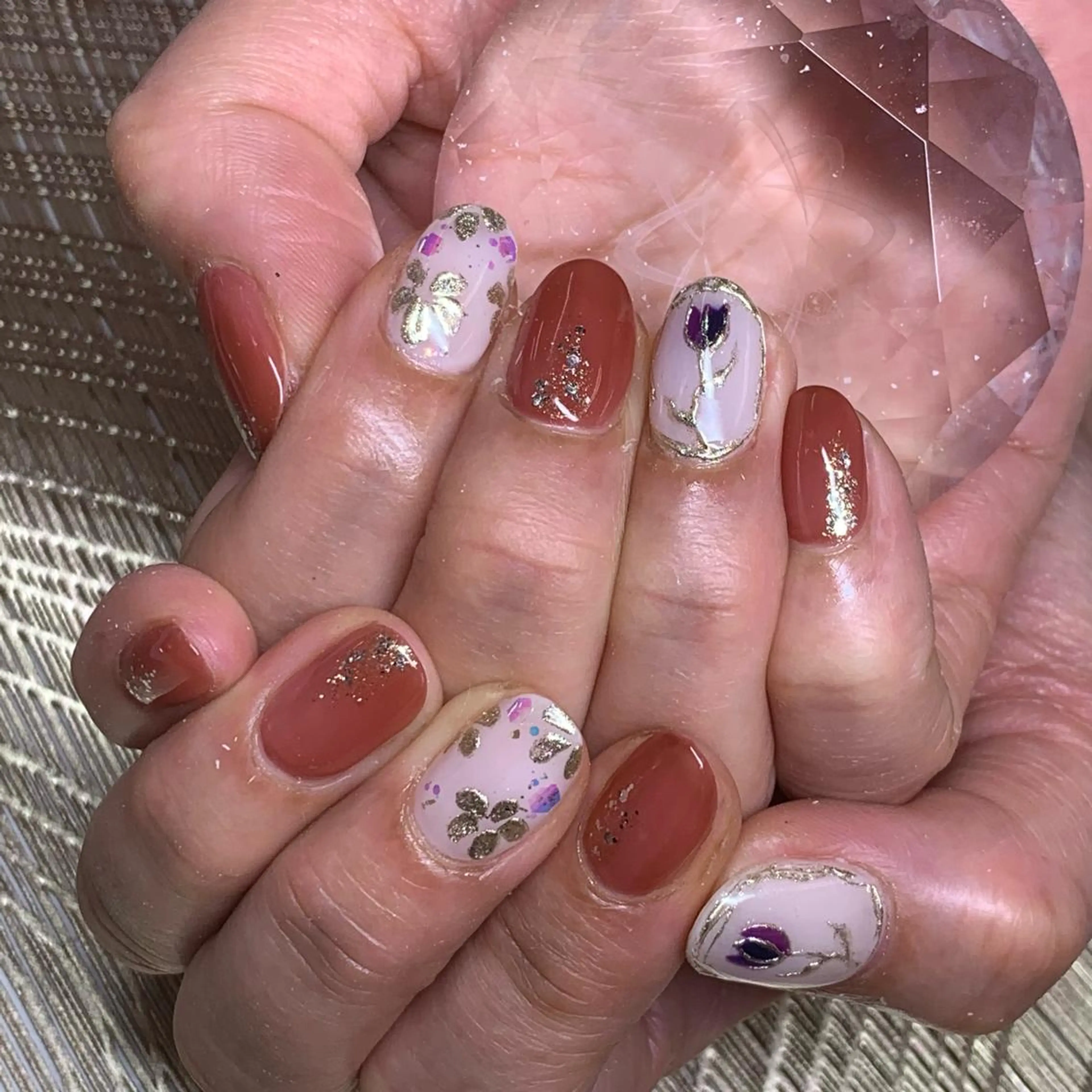 ネイル ハンドネイル καρδιά -ｶﾙﾃﾞｨｱ-のネイルデザイン