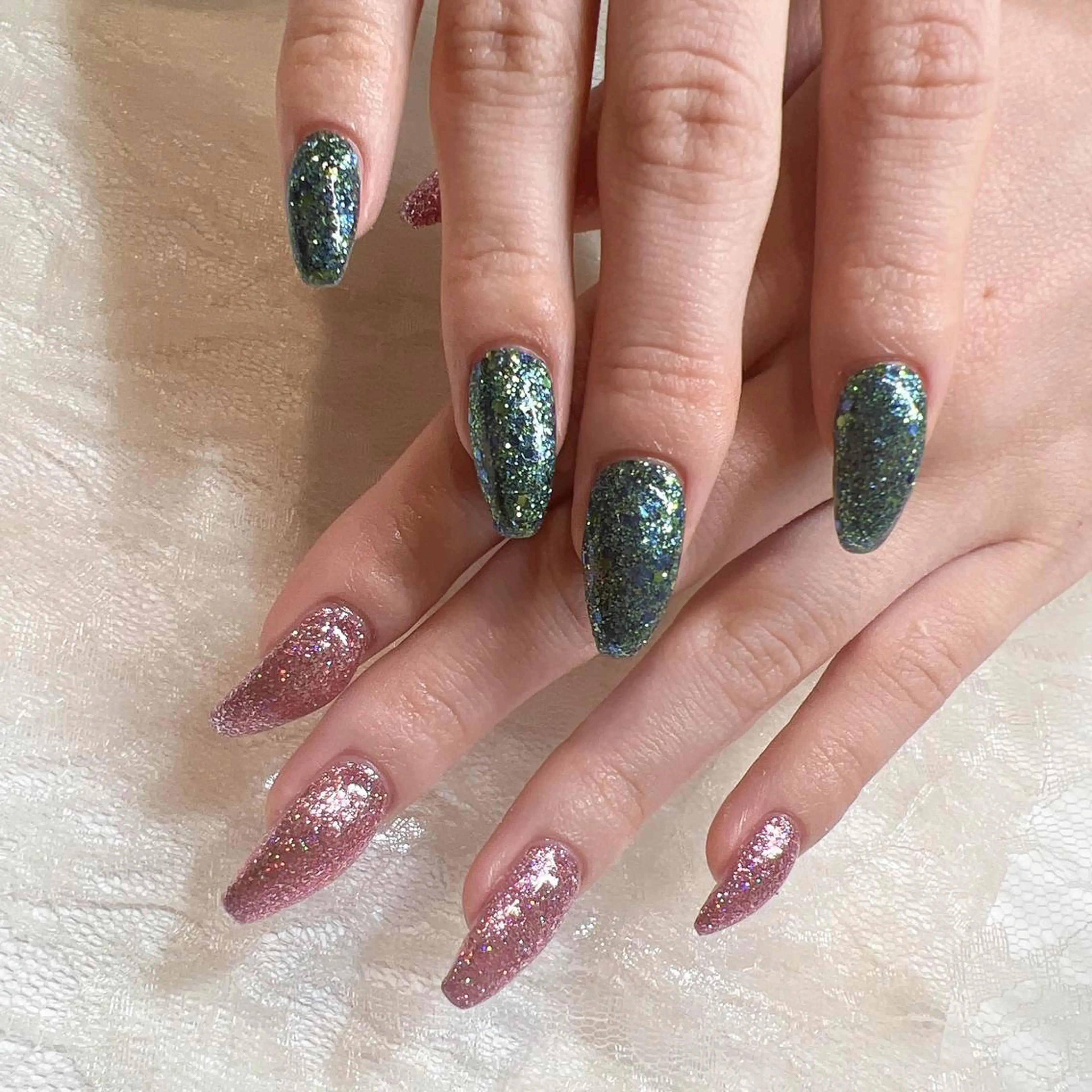 ネイル キラキラネイル ワンカラーネイル ♡Nailist yui♡のネイルデザイン