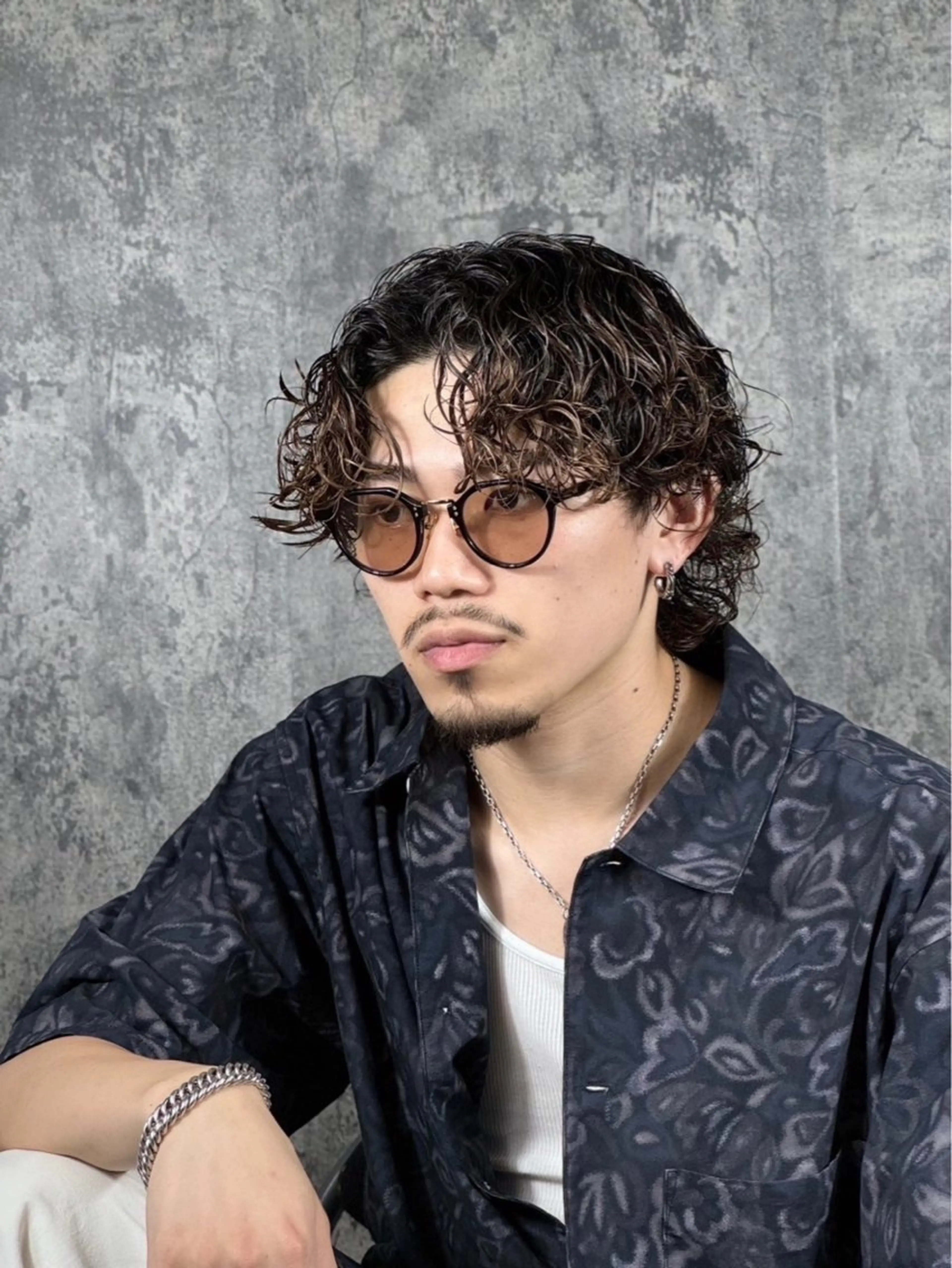 セミロング 七澤 颯太のヘアスタイル