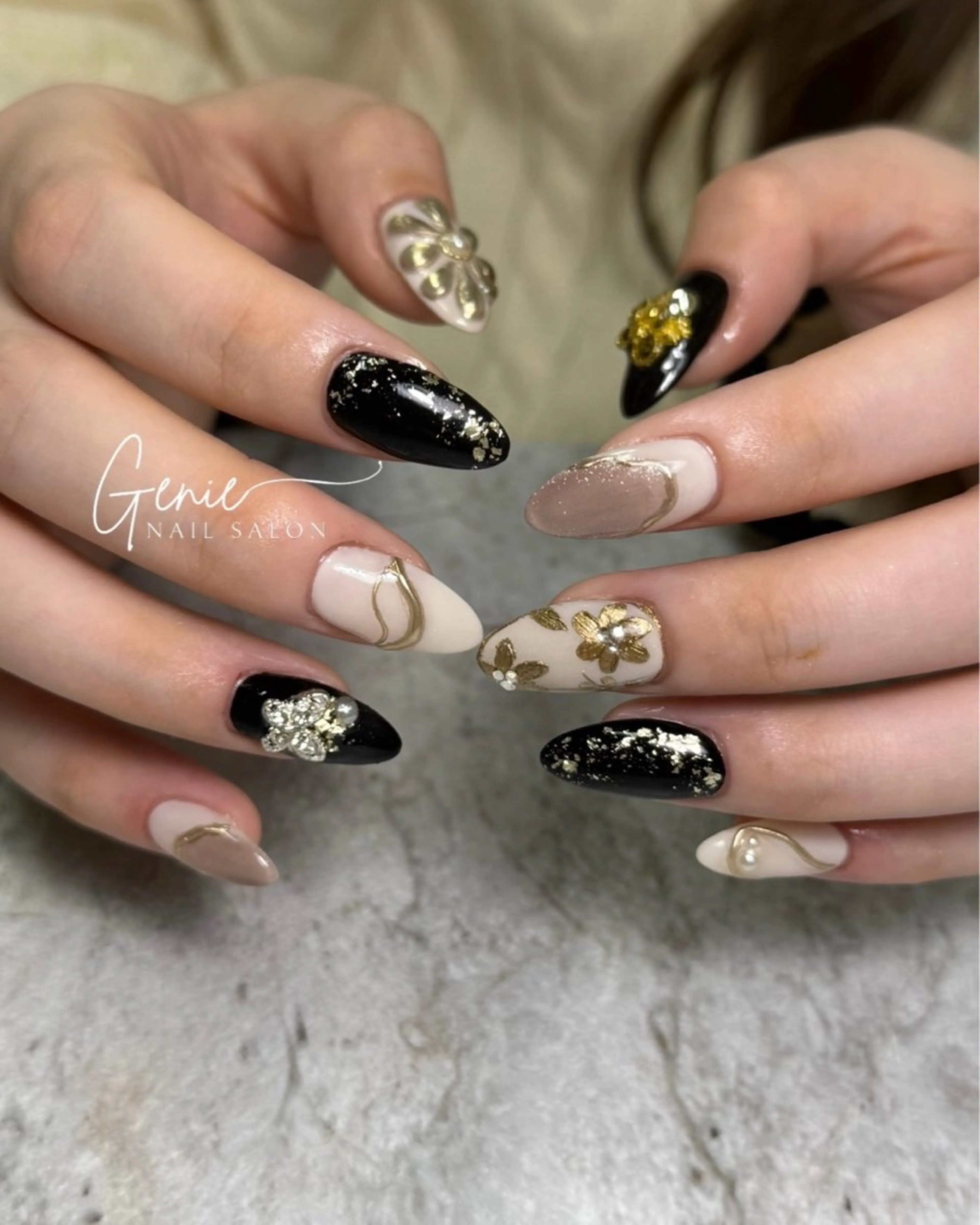 ネイル 成人式 ニュアンスネイル ハンドネイル Nail salon Genie所属・Nail salon Genieのネイルデザイン