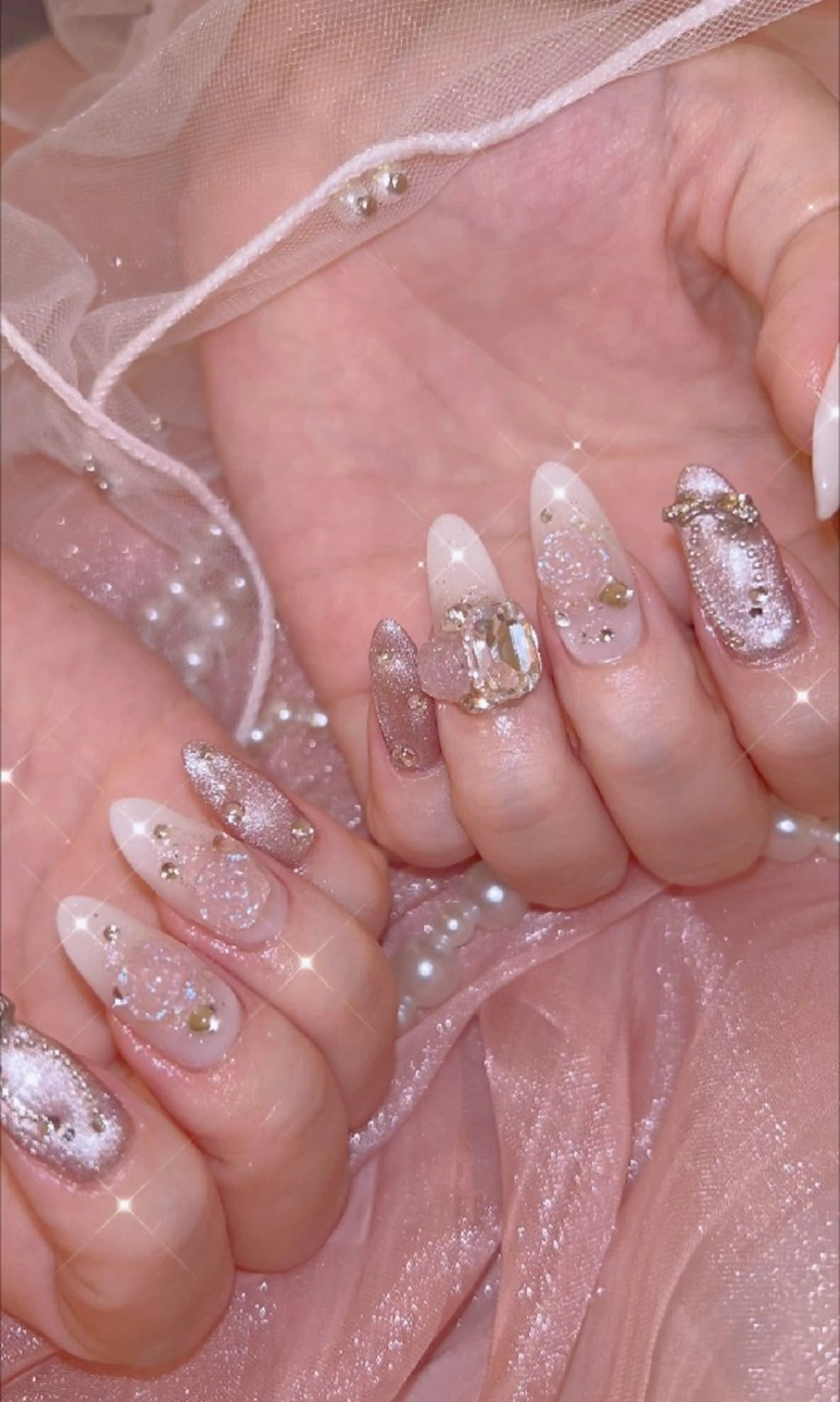 ネイル アートネイル 冬ネイル クリスマス ハンドネイル I LOVE ME  NAIL.｡.:*♡のネイルデザイン