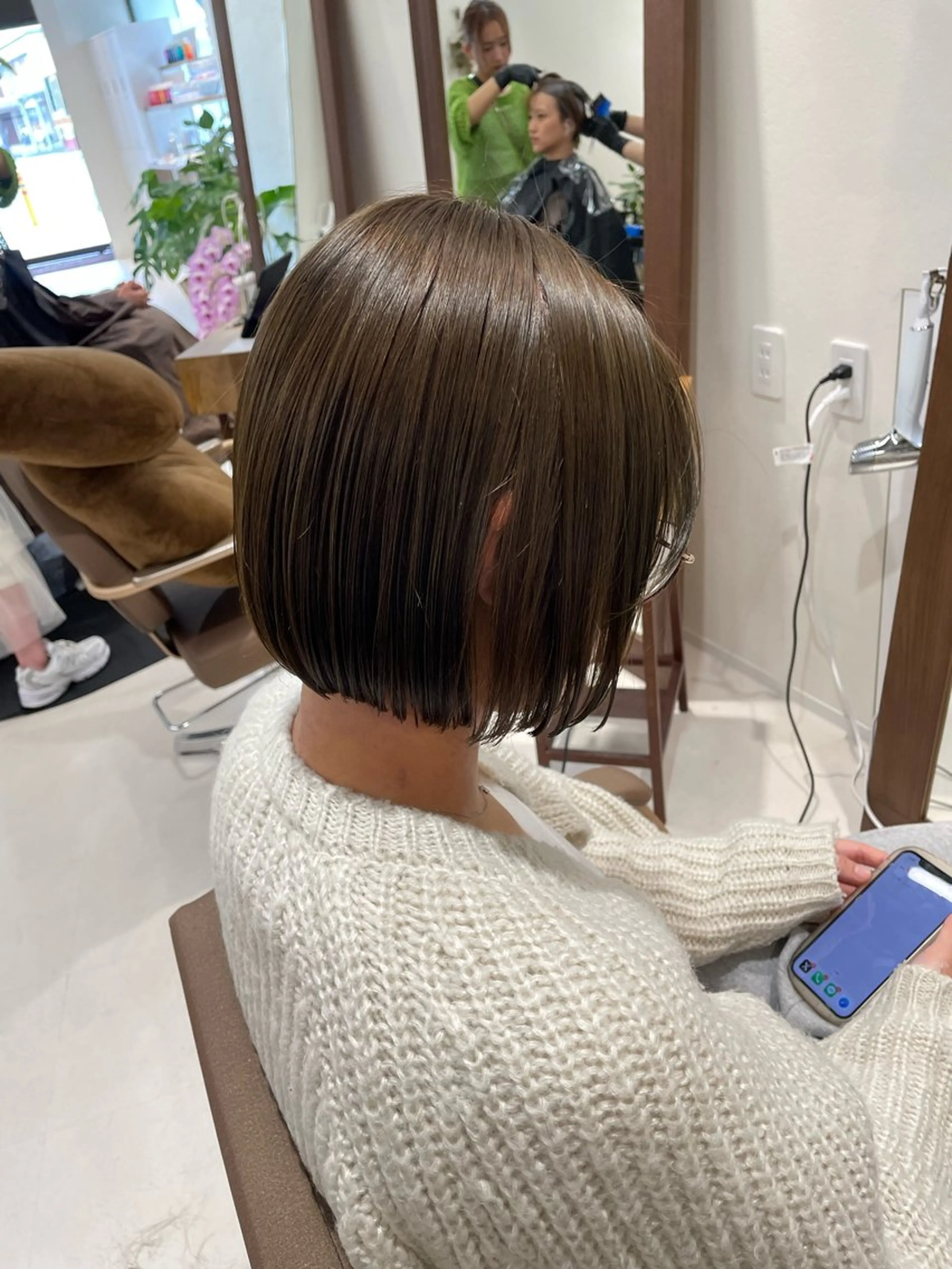 ショート カラー ベージュカラー ブリーチ 透明感カラー ダブルカラー ブリーチなしカラー ヘアカラー ボブ/インナーカラー /眉毛/Miyuのヘアスタイル