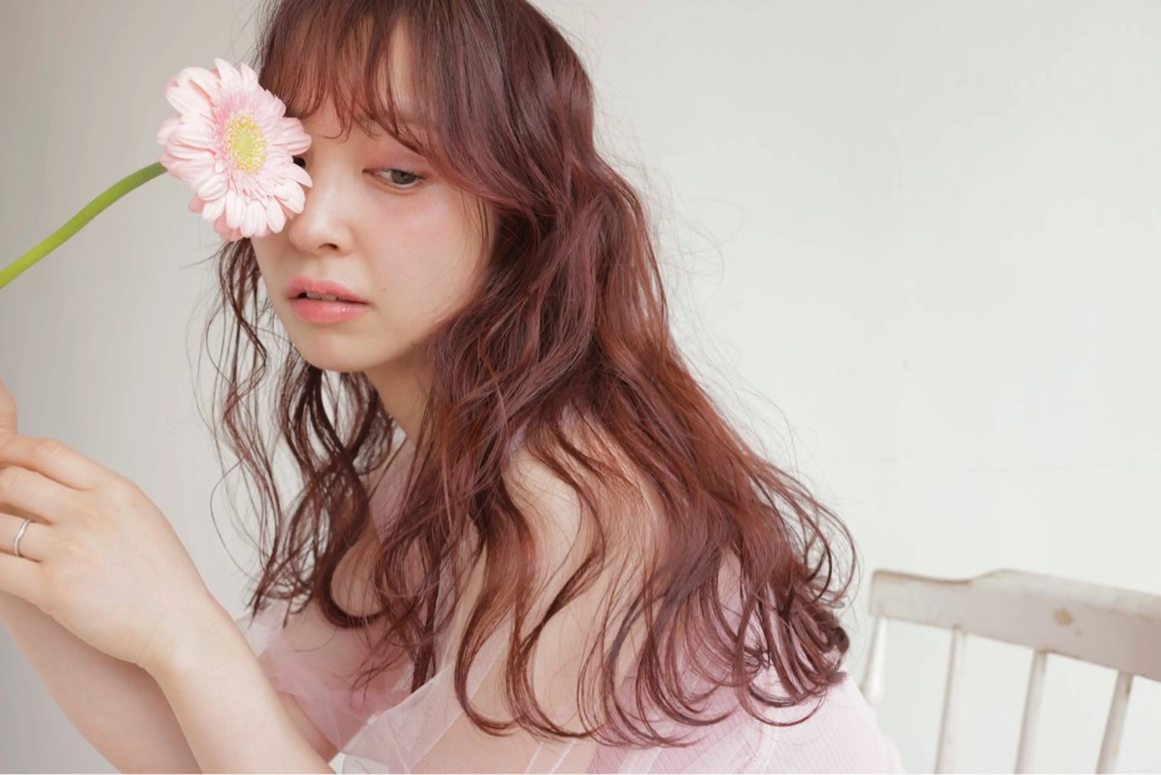 ミディアム カラー ヘアアレンジ 暖色カラー / minoriのヘアスタイル