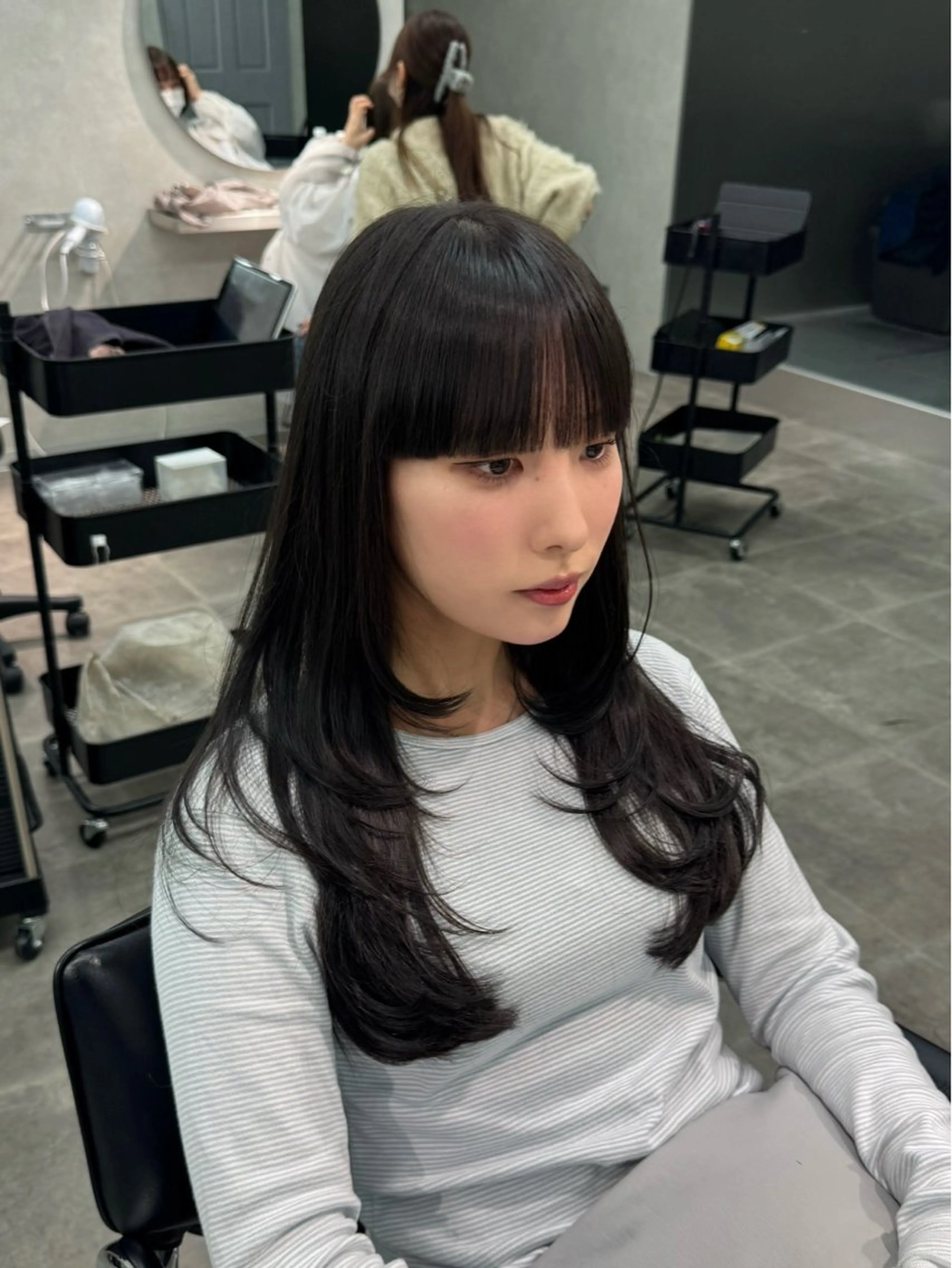 ロング レイヤーカット カット ヘアカラー 韓国特化🇰🇷千葉 /レイヤーカット竜生のヘアスタイル