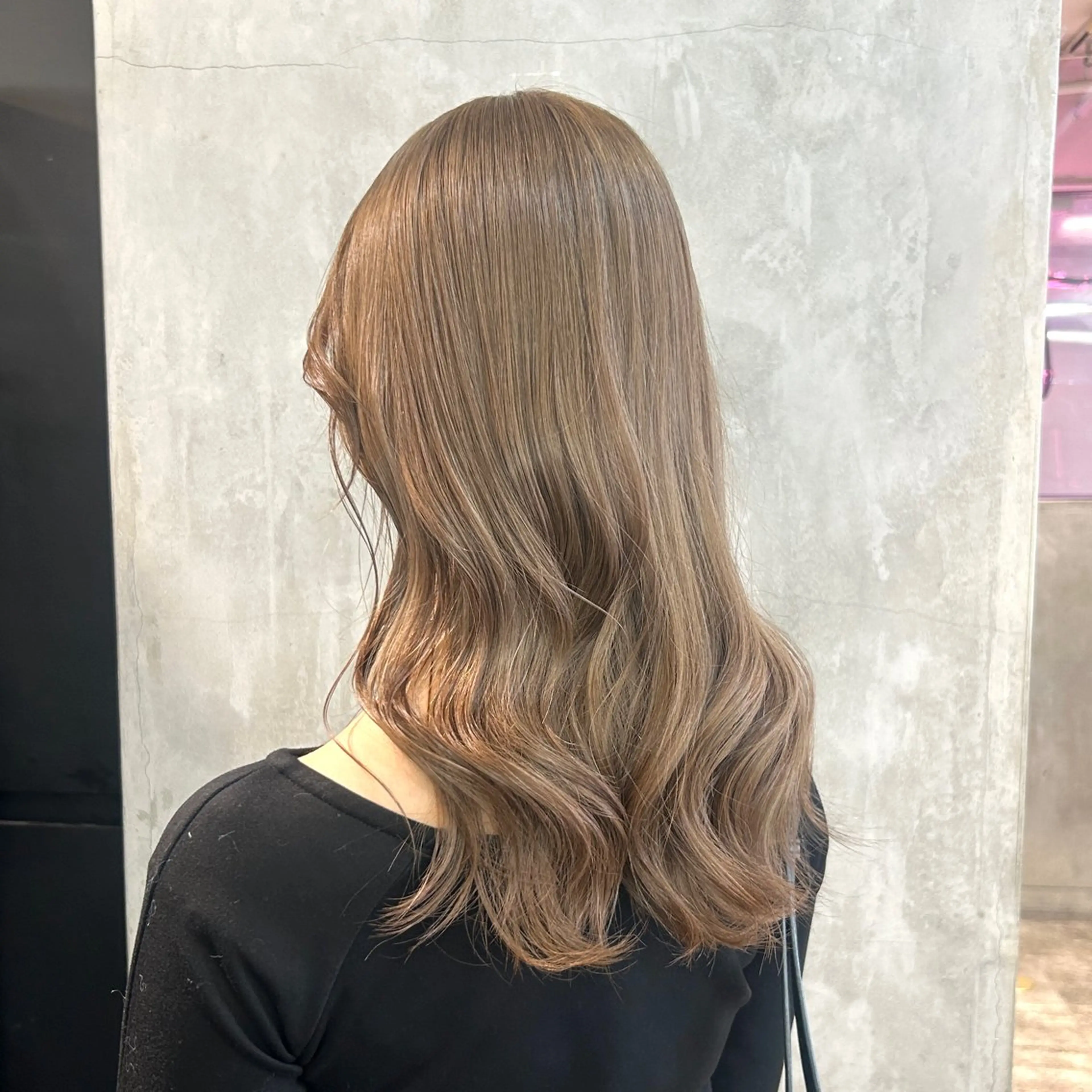 セミロング カラー ヘアカラー トリートメント ✨うる艶/ブリーチ✨ 𝓡𝒖𝓷𝐚💋のヘアスタイル