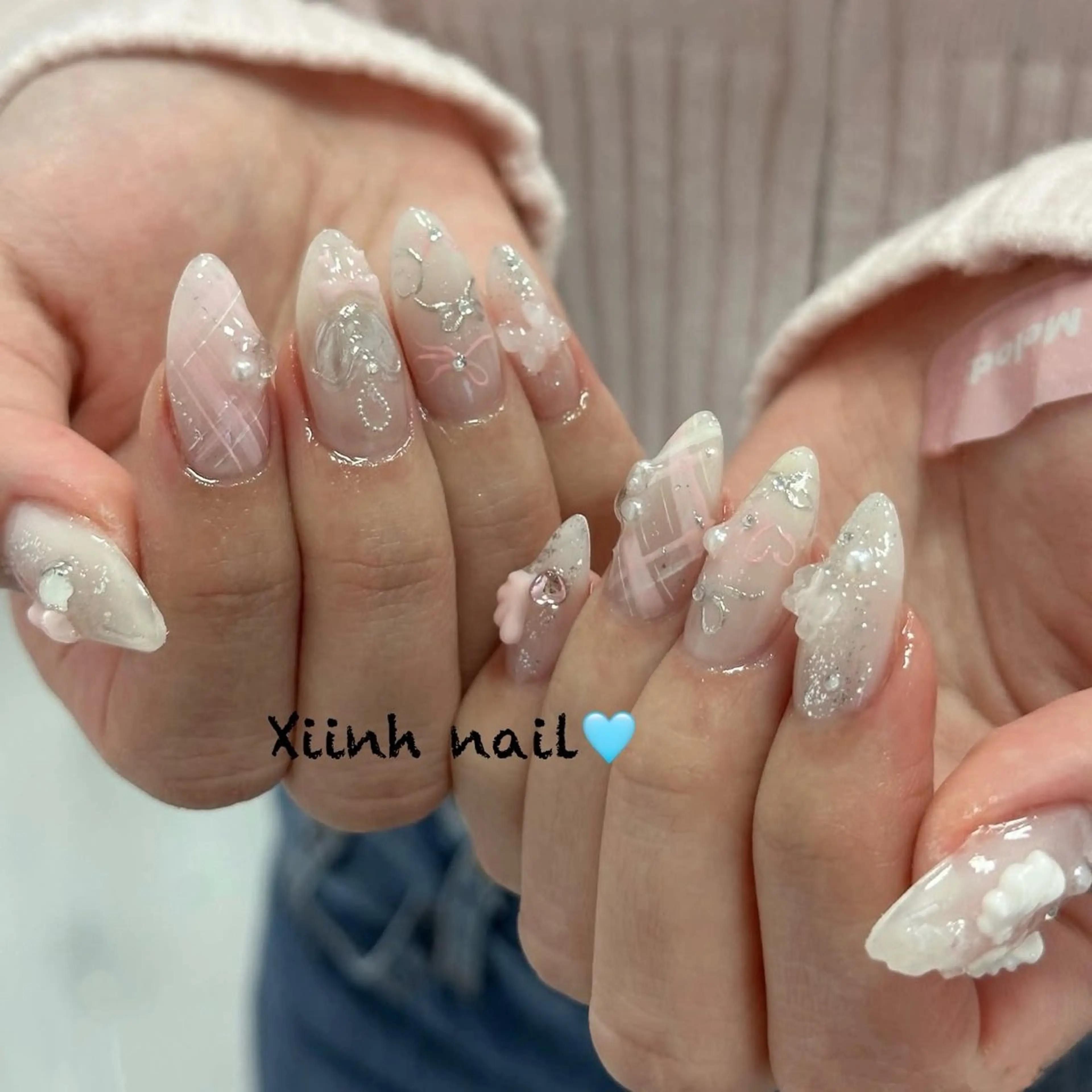 ネイル チークネイル 桜ネイル フットネイル ジェルネイル ハロウィン XIINH NAIL SALONのネイルデザイン