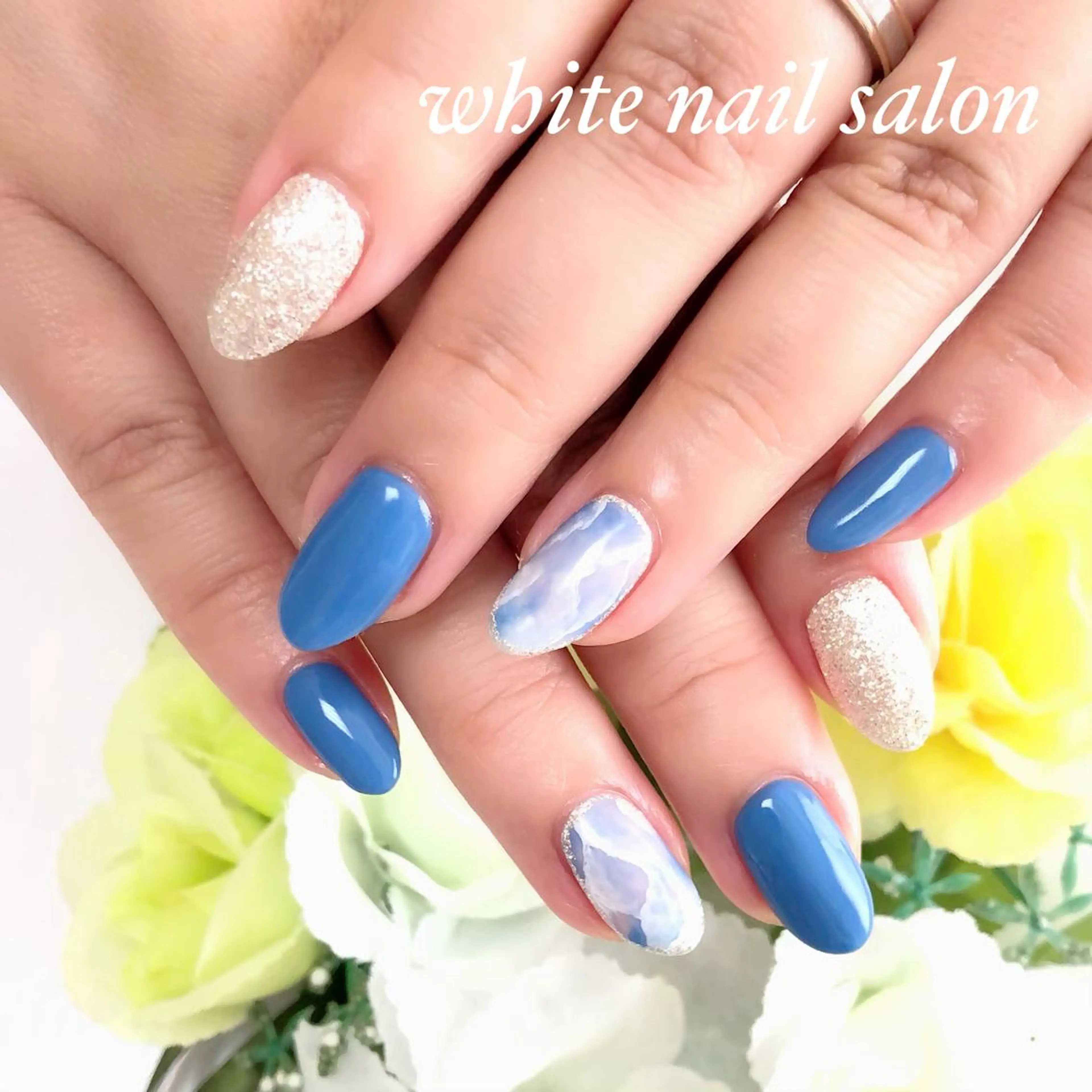 ネイル アートネイル フレンチネイル ジェルネイル ハードジェル 持ち込み ハンドネイル white nail salonのネイルデザイン