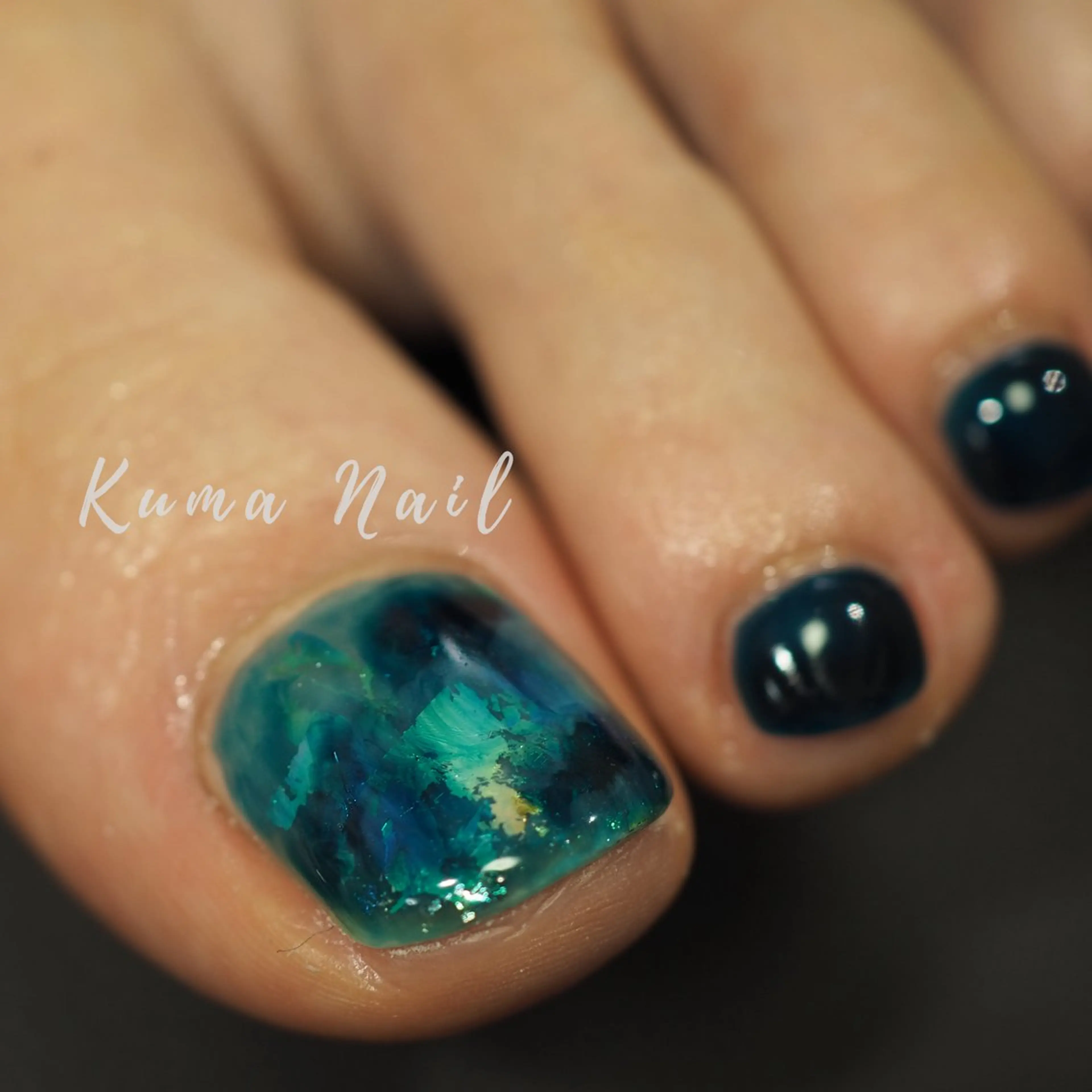 カラー フットネイル Private salon Kuma Nail.所属・藤が丘ネイル Kuma Nailのネイルデザイン