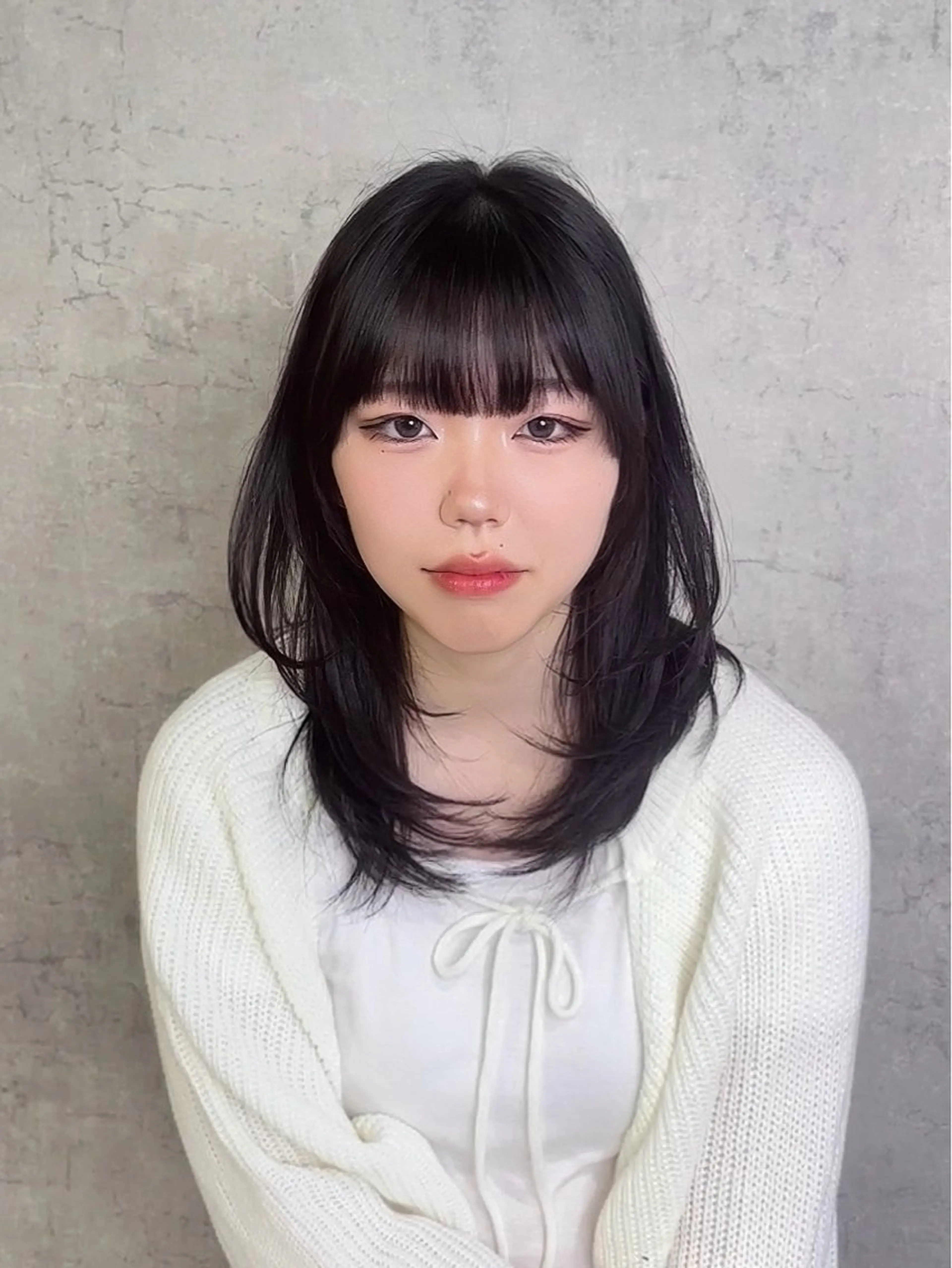 ミディアム カット ヘアカラー トリートメント トレンド韓国ヘア 🇰🇷のんのヘアスタイル