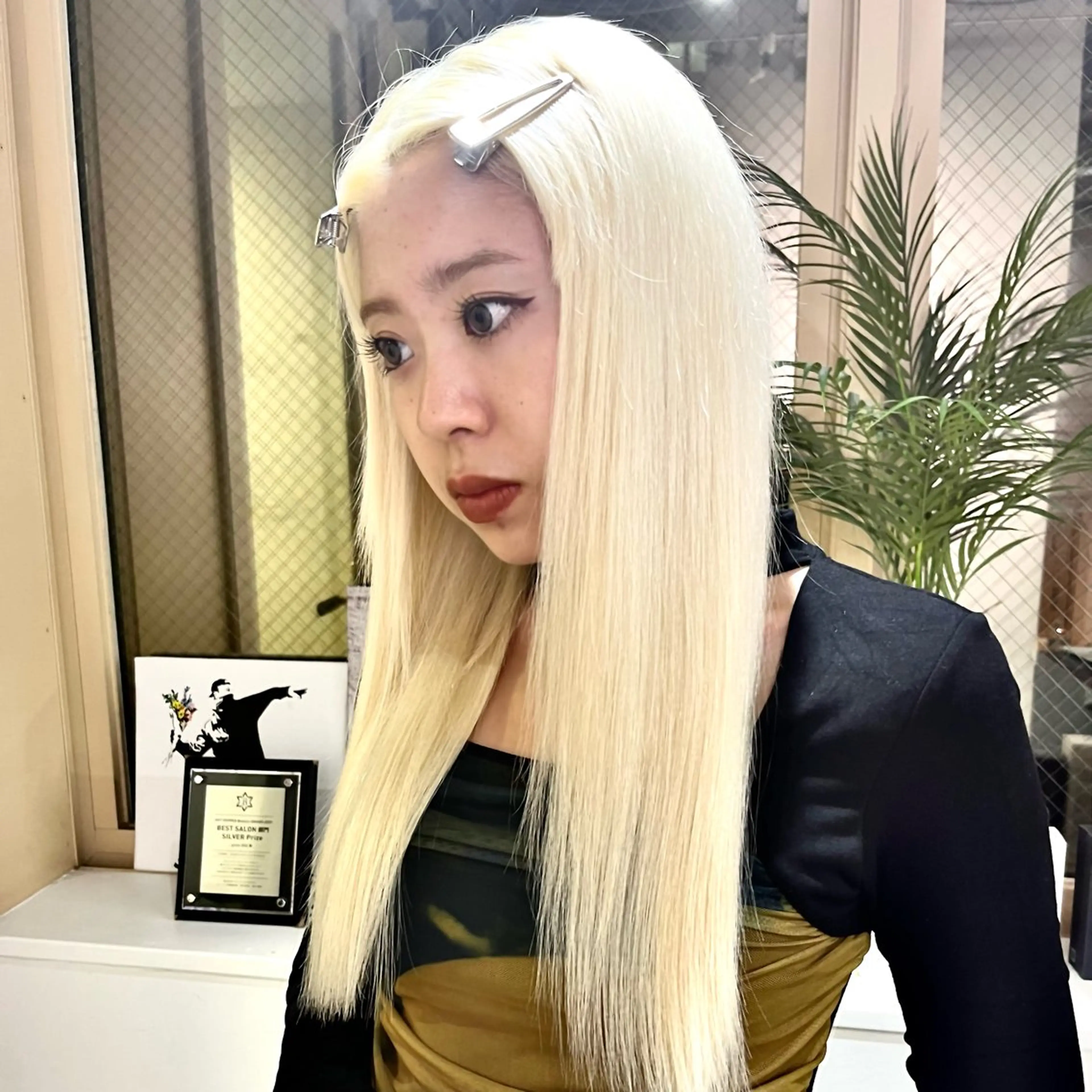 カラー 渋谷🎨ハイトーン ×エクステ🎨レンのヘアスタイル