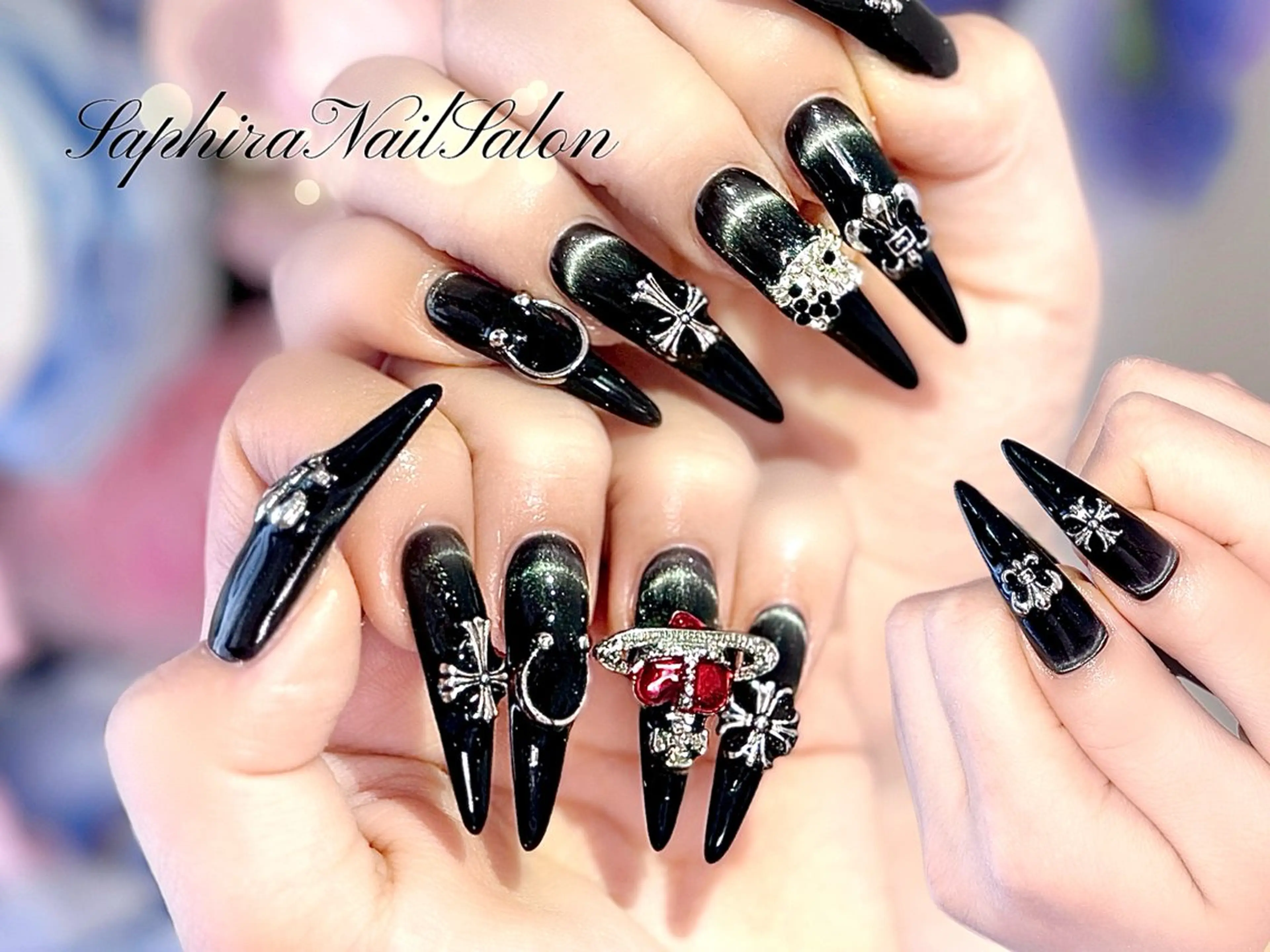 カラー ハンドネイル Saphiraネイル サロン錦糸町のネイルデザイン
