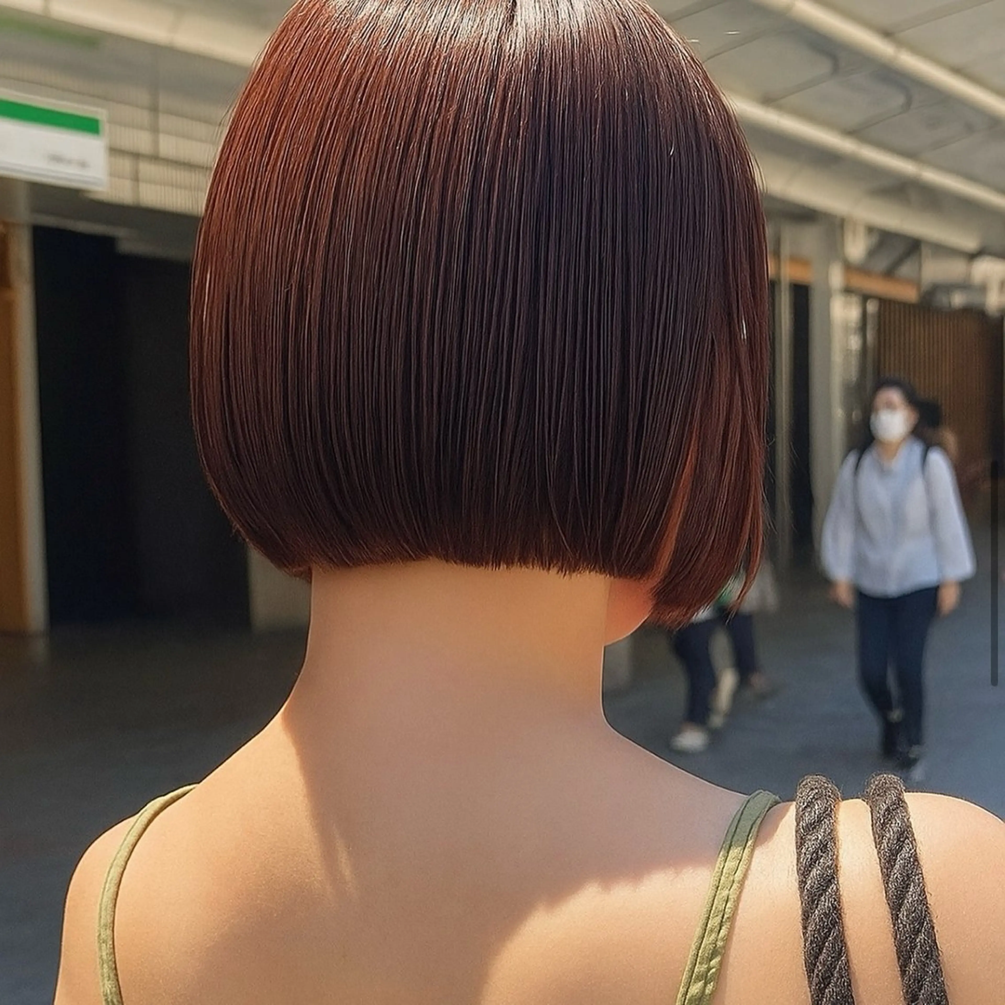 ショート カラー ブラウンカラー ダブルカラー ボブ 顔周りカット レイヤーカット カット 縮毛矯正 トリートメント 【nui 茨木】 🫧清水優🫧のヘアスタイル