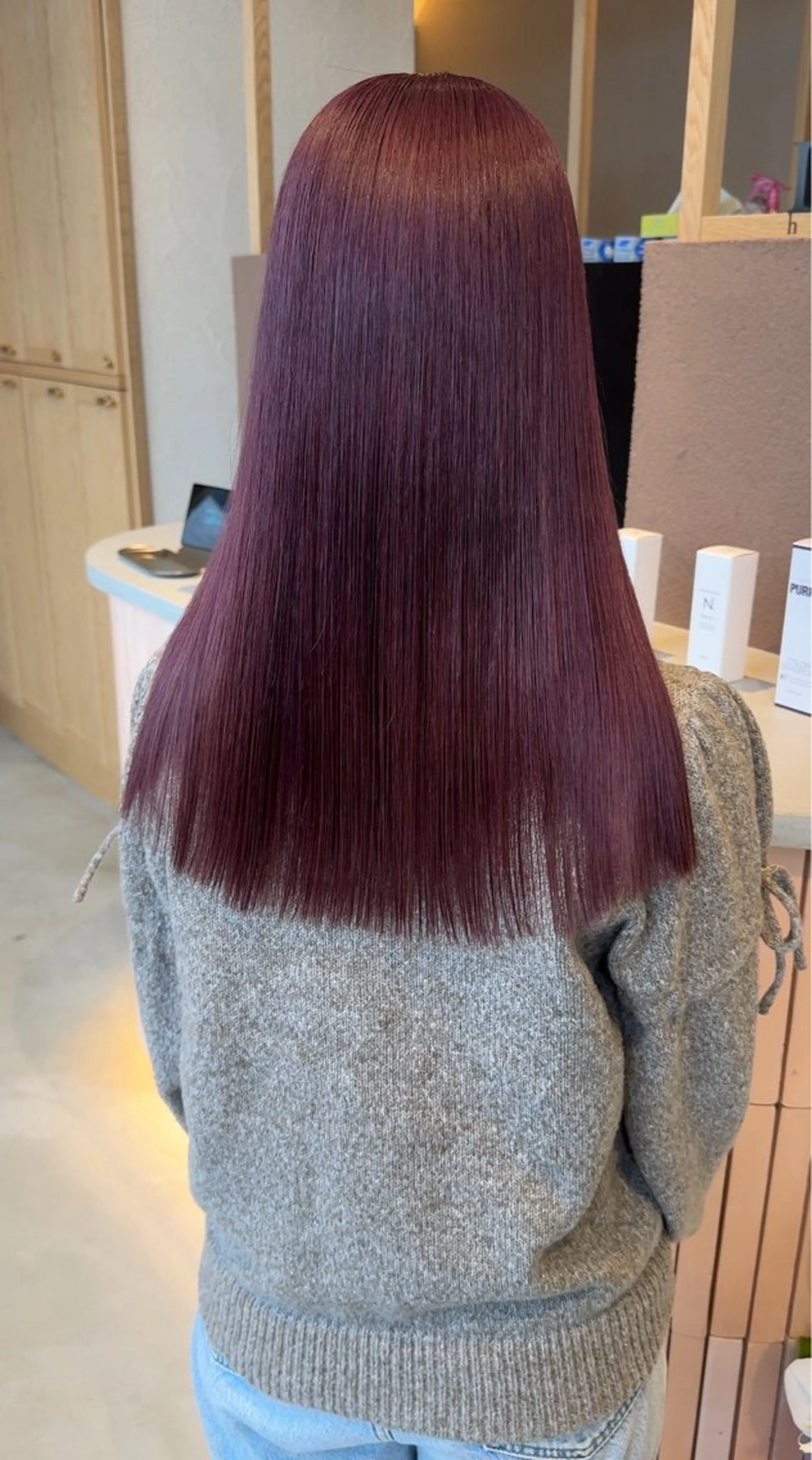 セミロング カラー パーマ ヘアカラー Lafithhair wille.緑町のヘアスタイル