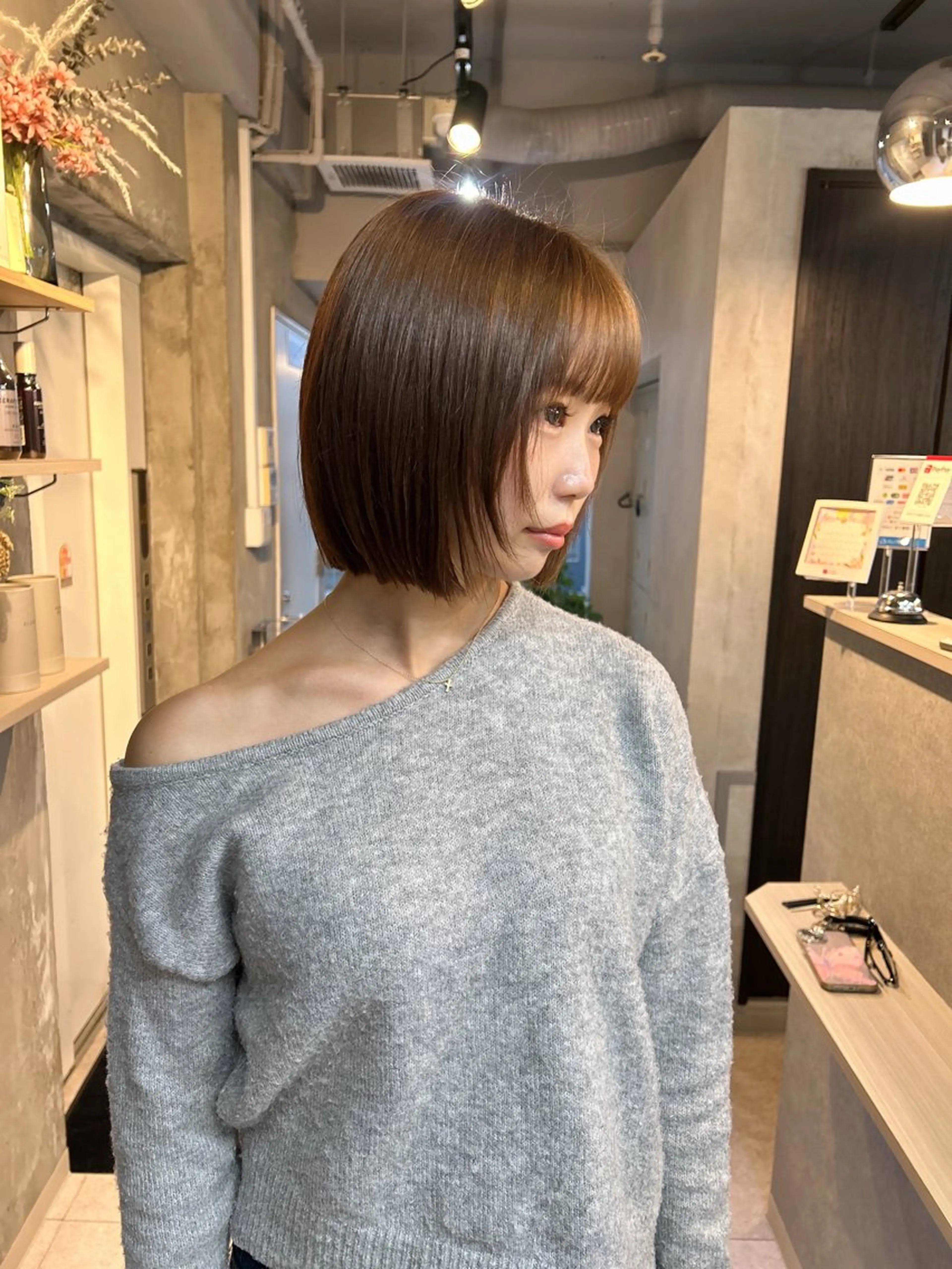 ショート カラー カット ヘアカラー トリートメント 心斎橋ヘアカラー ブリーチmarinaのヘアスタイル